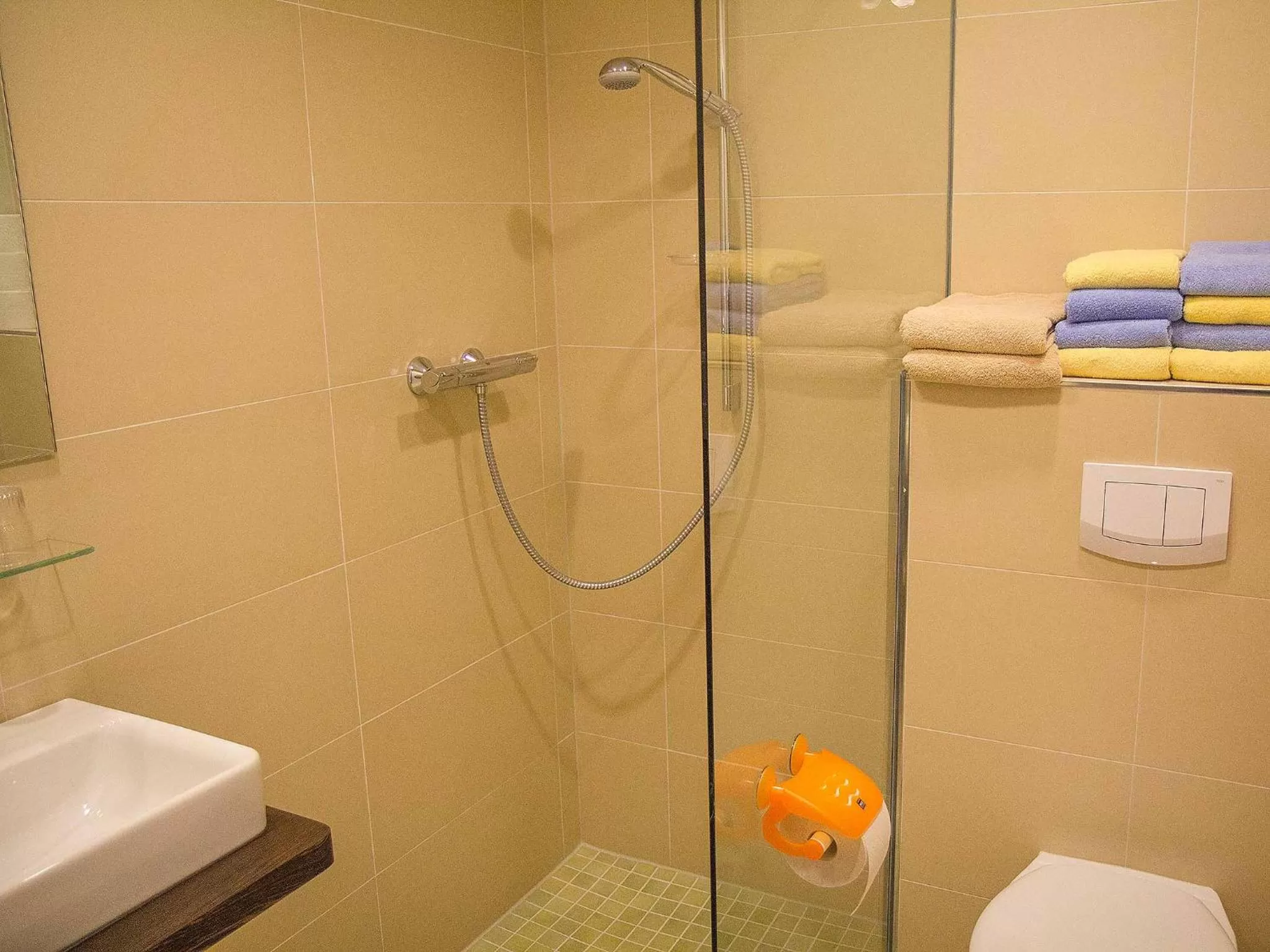 Shower in Biohotel Spöktal