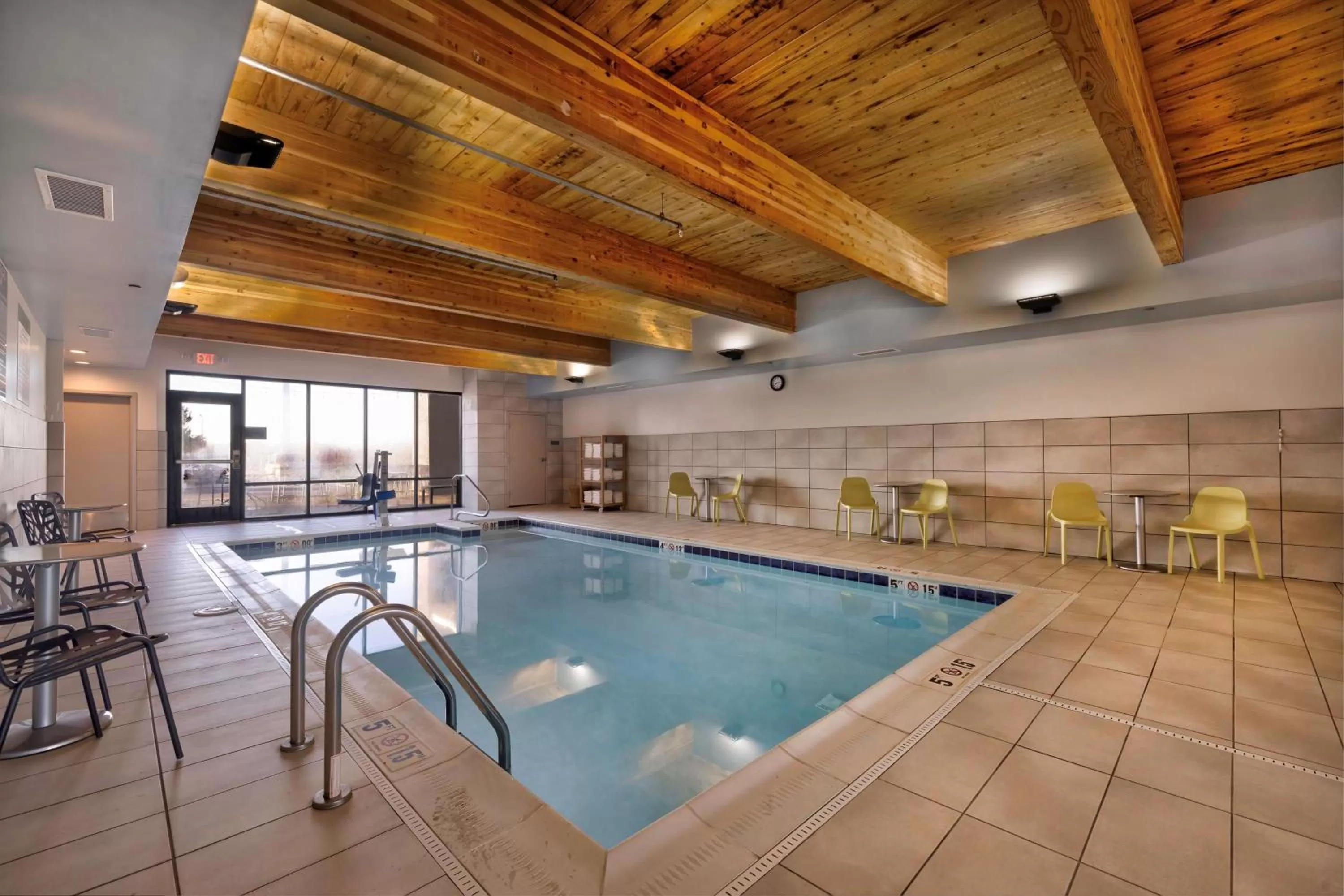 Pool view in Home2 Suites By Hilton Loves Park Rockford