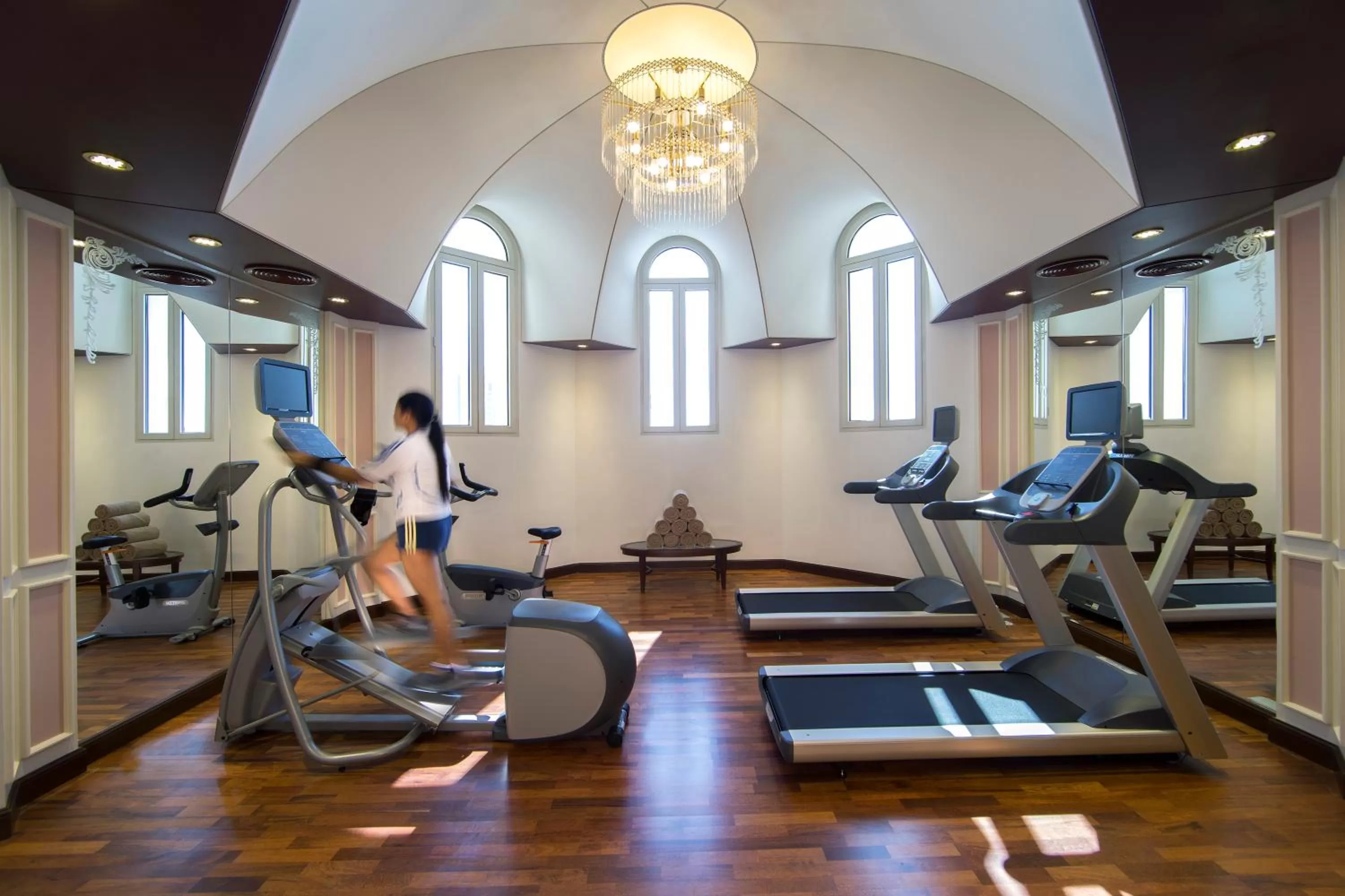 Fitness centre/facilities in Royal Rose Abu Dhabi, a Curio Collection by Hilton Affiliated Hotel