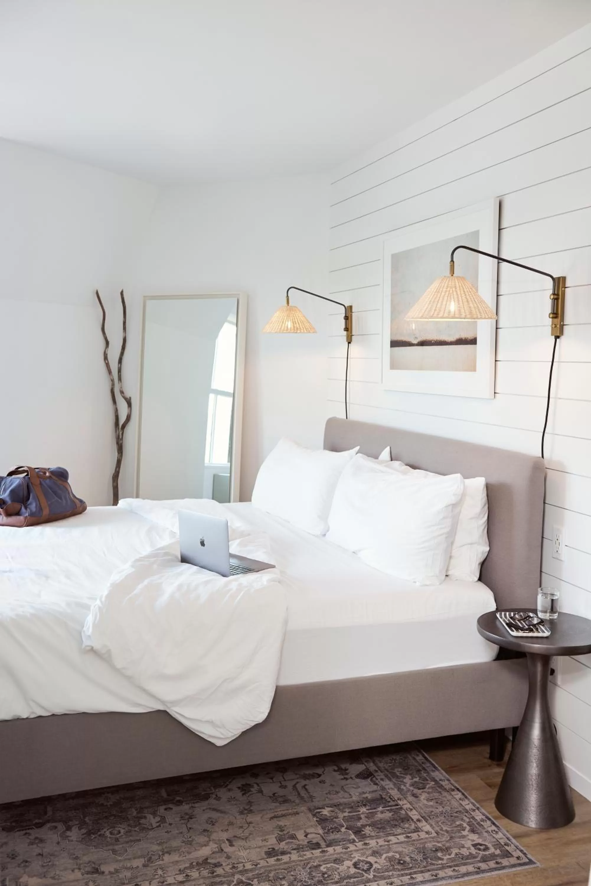 Bed in The Menhaden Hotel