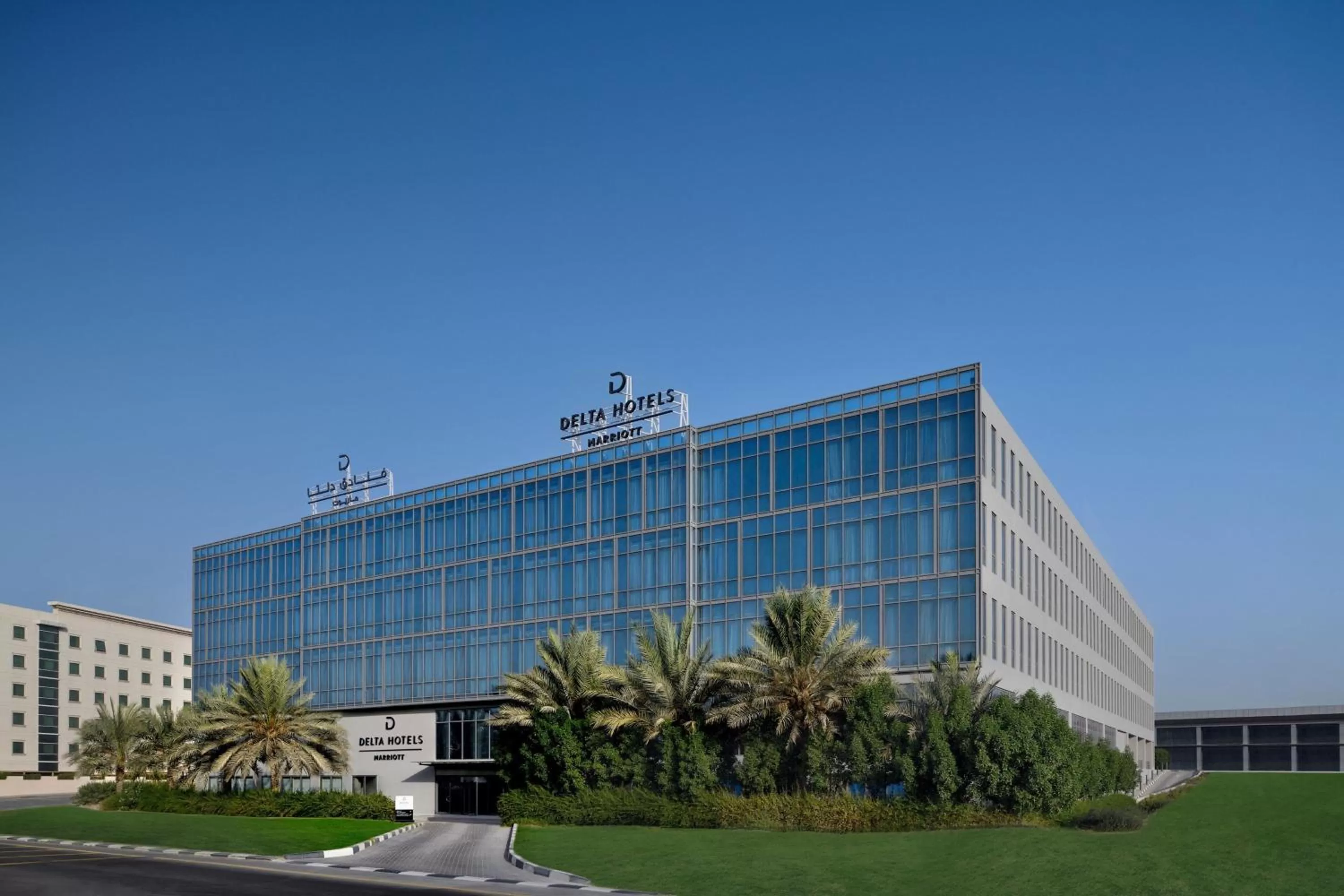 Property building in Delta Hotels by Marriott Dubai Investment Park