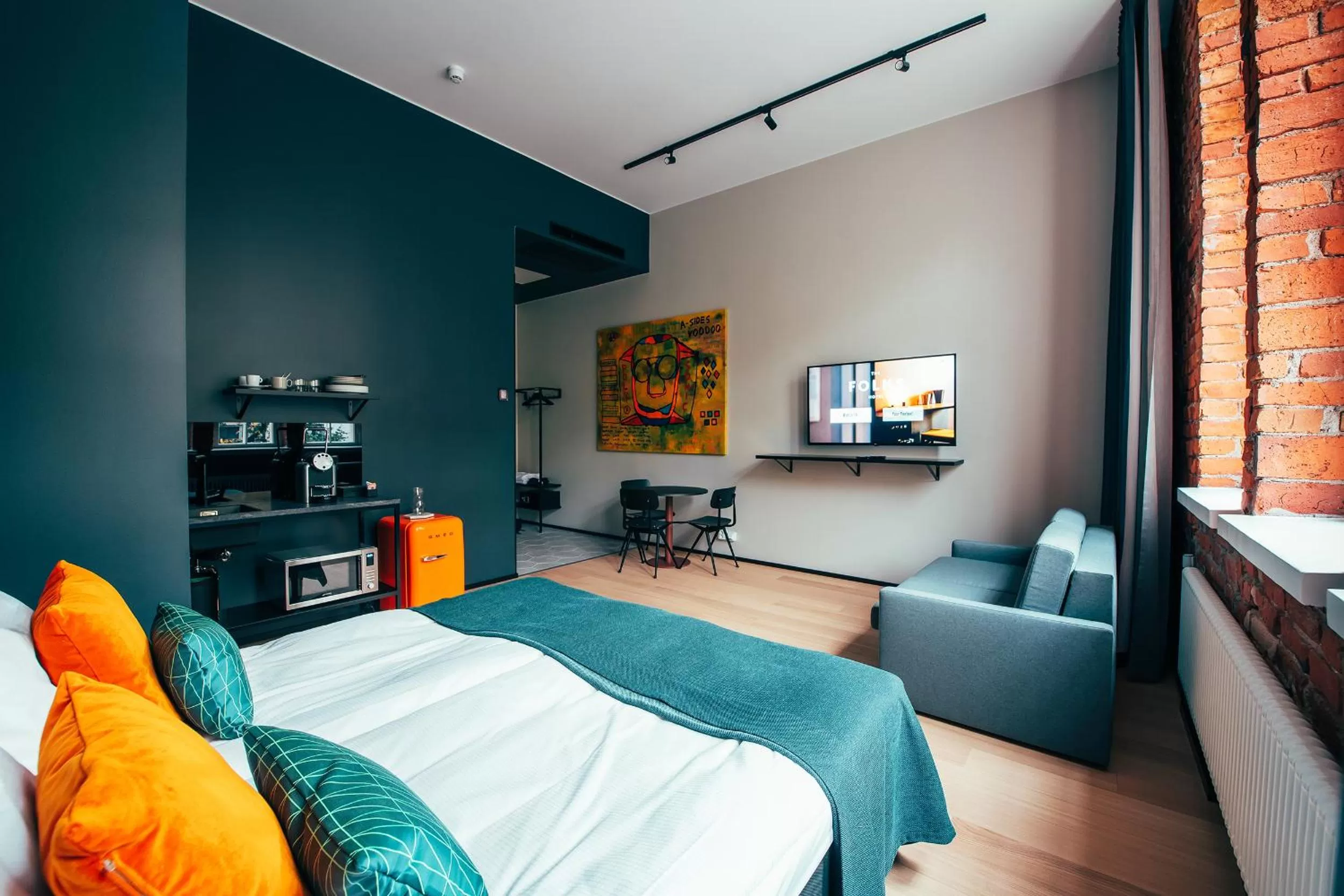 Bedroom, Bed in The Folks Hotel Konepaja