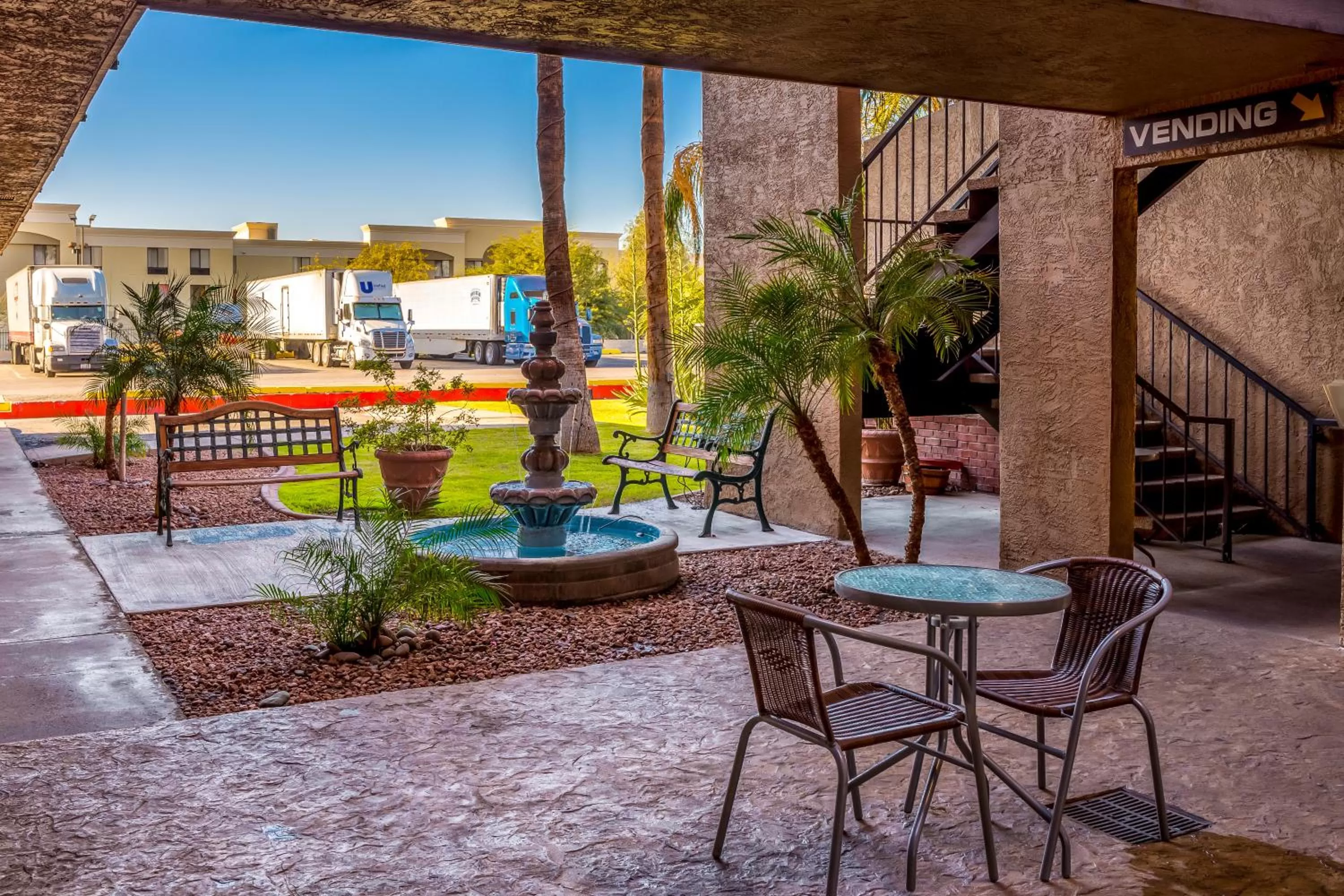 Patio in Travelers Inn - Phoenix