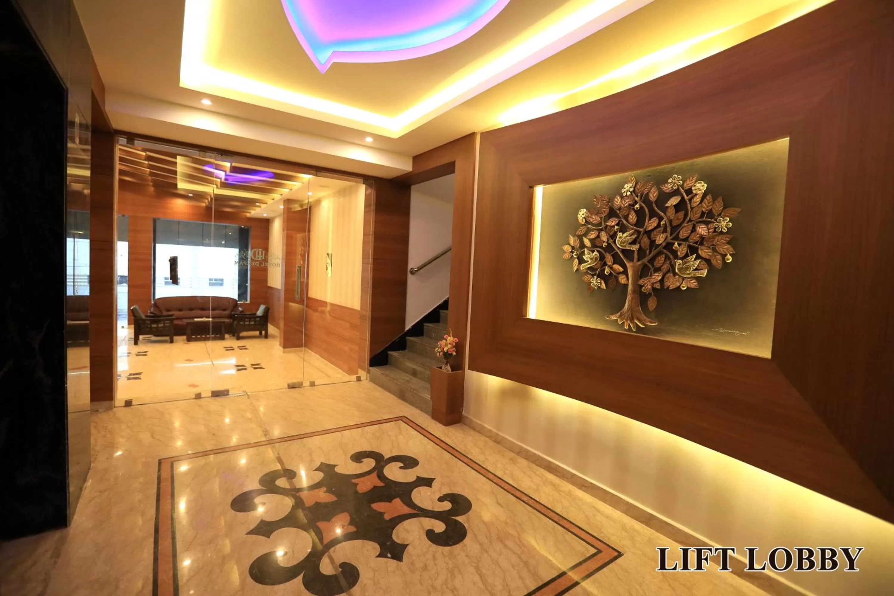 Lobby or reception in Hotel Deepam
