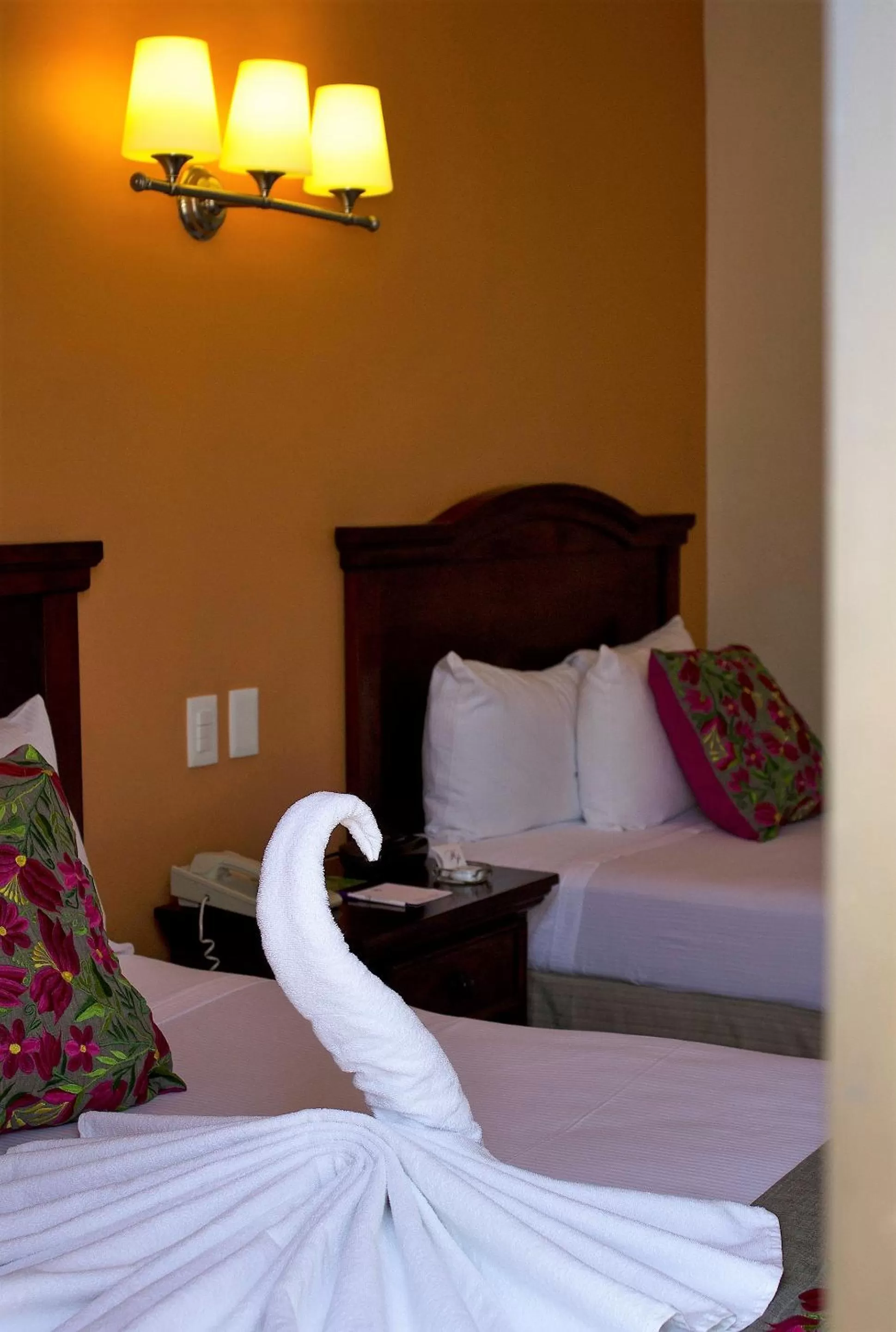 Decorative detail, Bed in Hotel Plaza Campeche