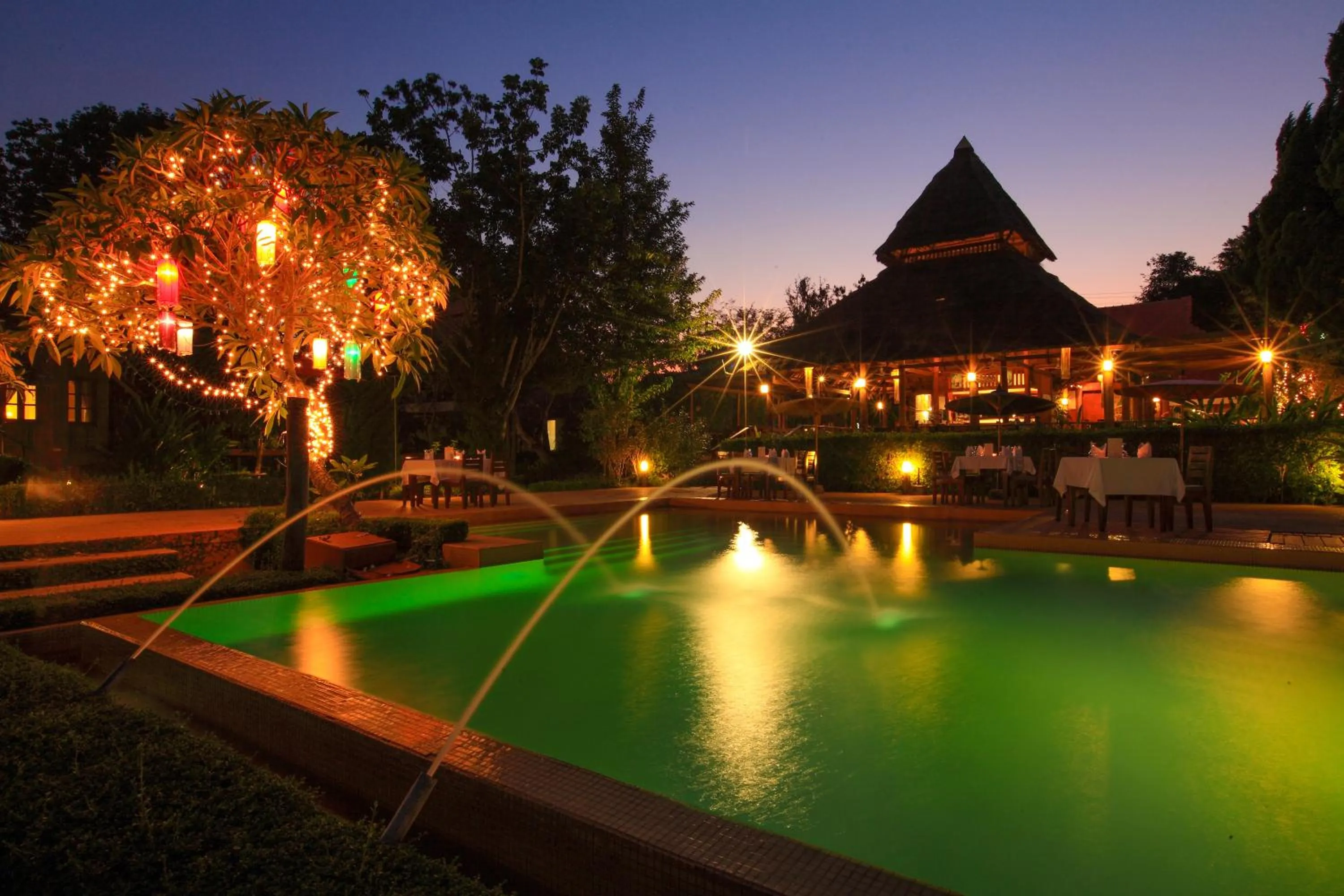 Pool view in Belle Villa Resort, Pai
