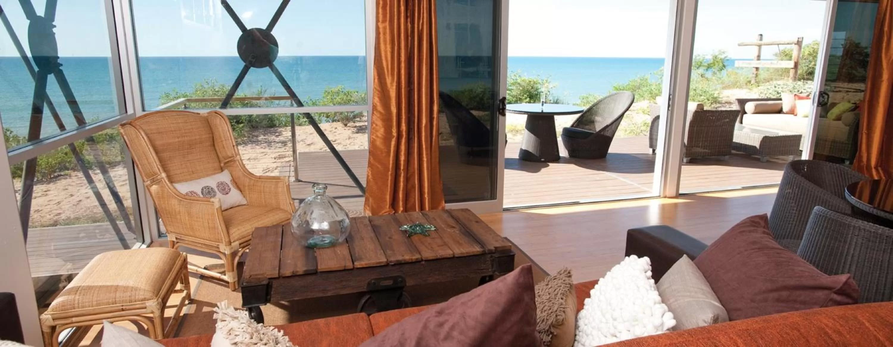 Living room in Eco Beach Wilderness Retreat