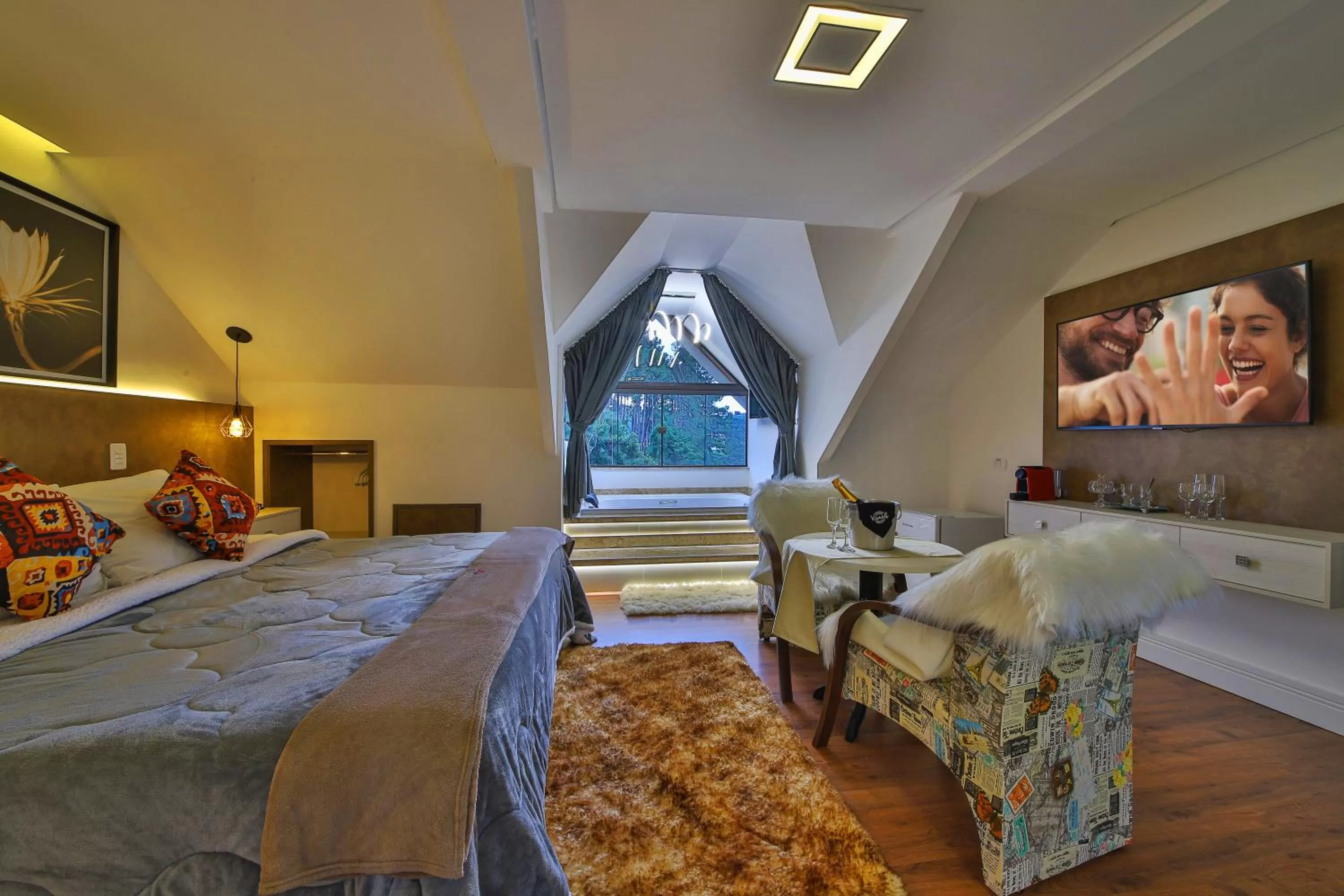 Bathroom, Bed in Caminho das Pedras Pousada de Charme