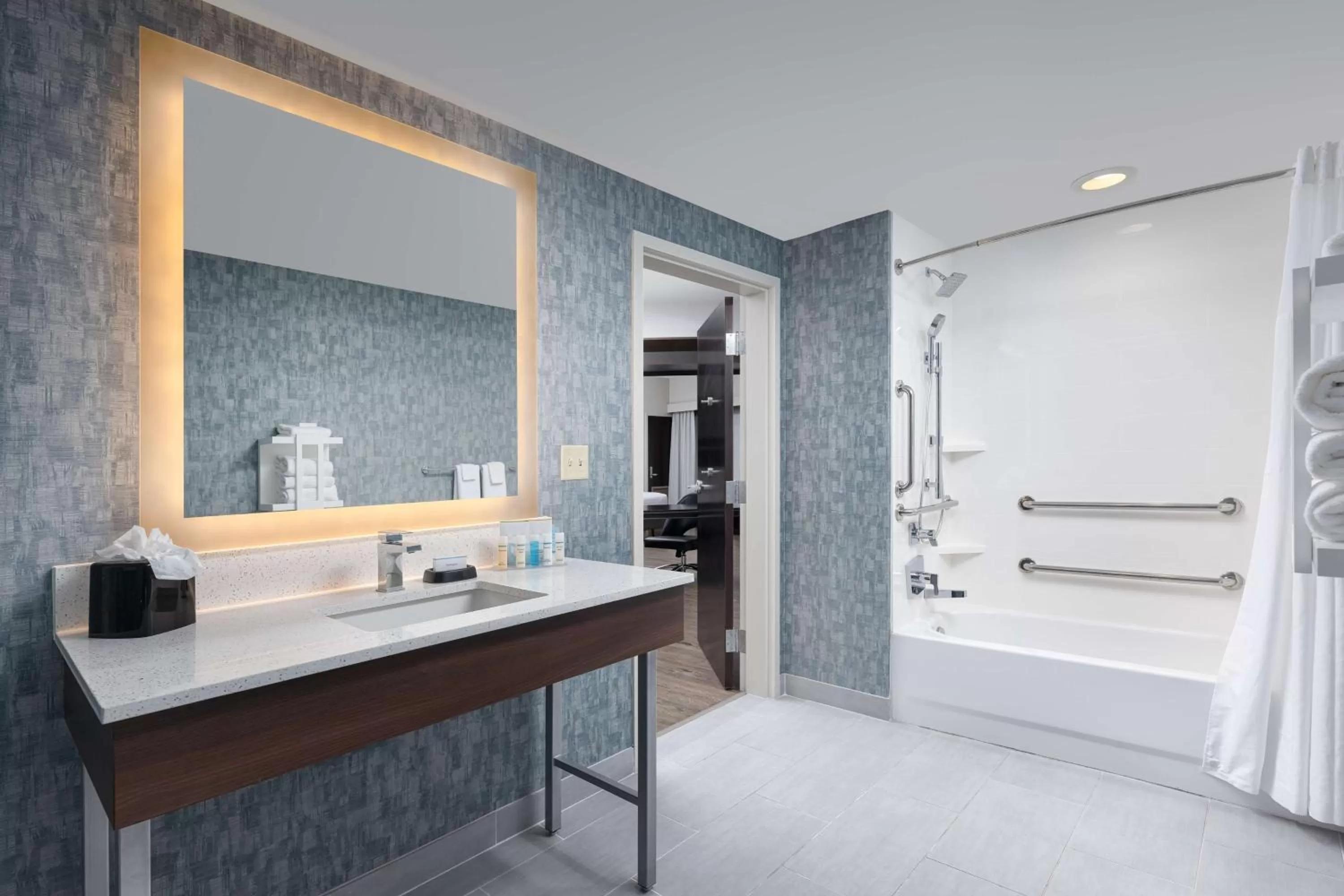 Bathroom, Bed in Hampton Inn & Suites Chattanooga Downtown