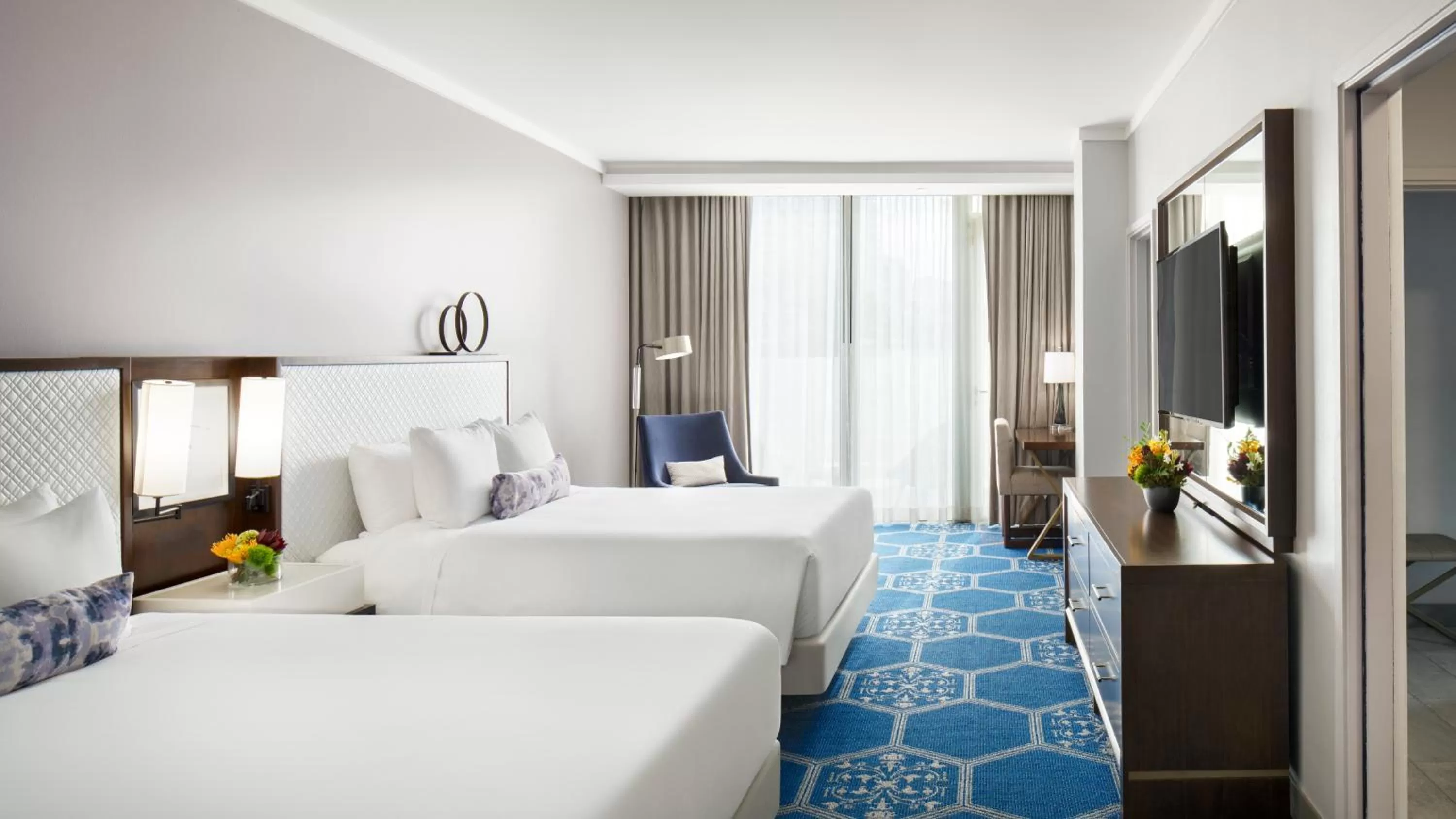 Bed in Fairmont El San Juan Hotel