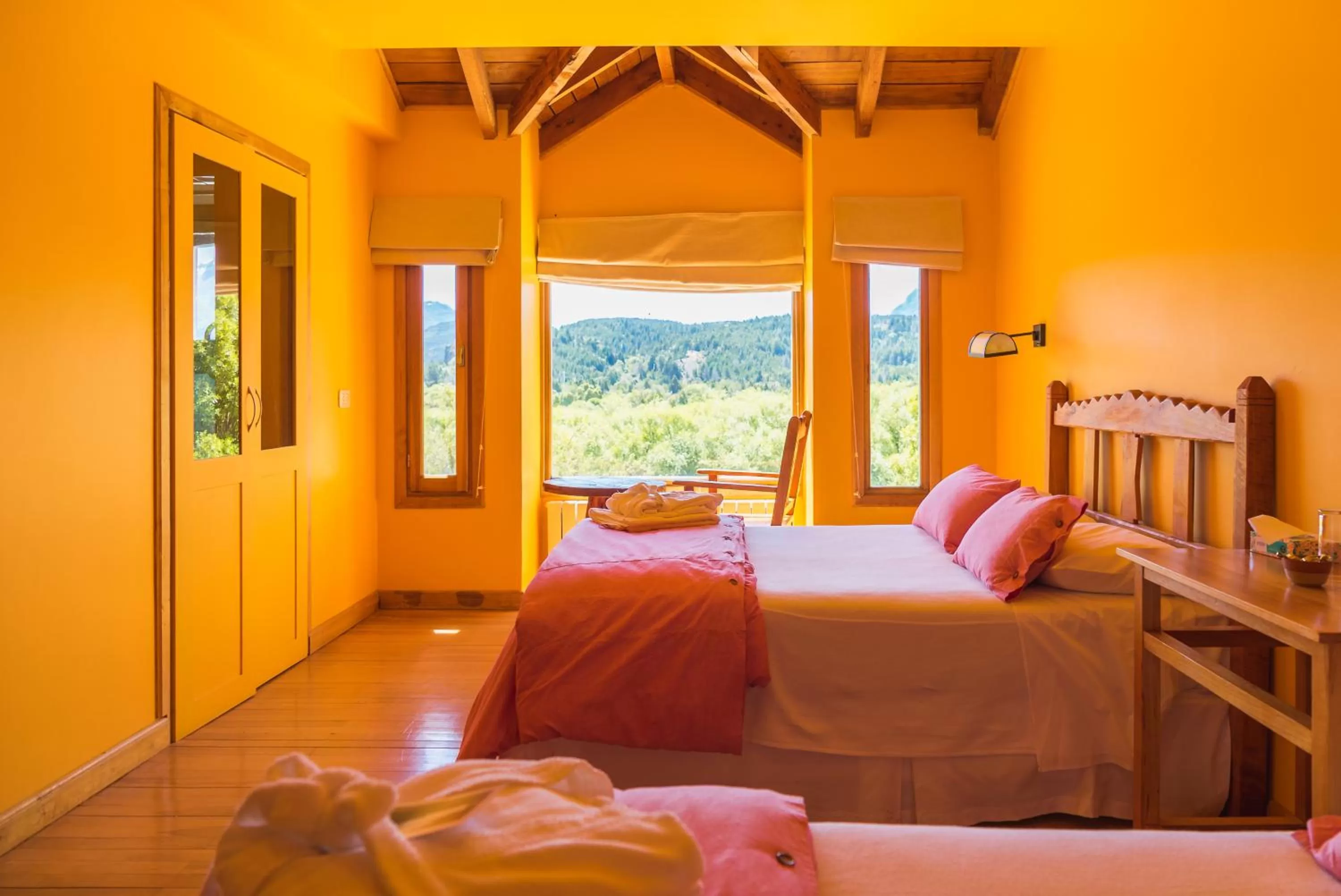 View (from property/room), Bed in Challhuaquen Lodge