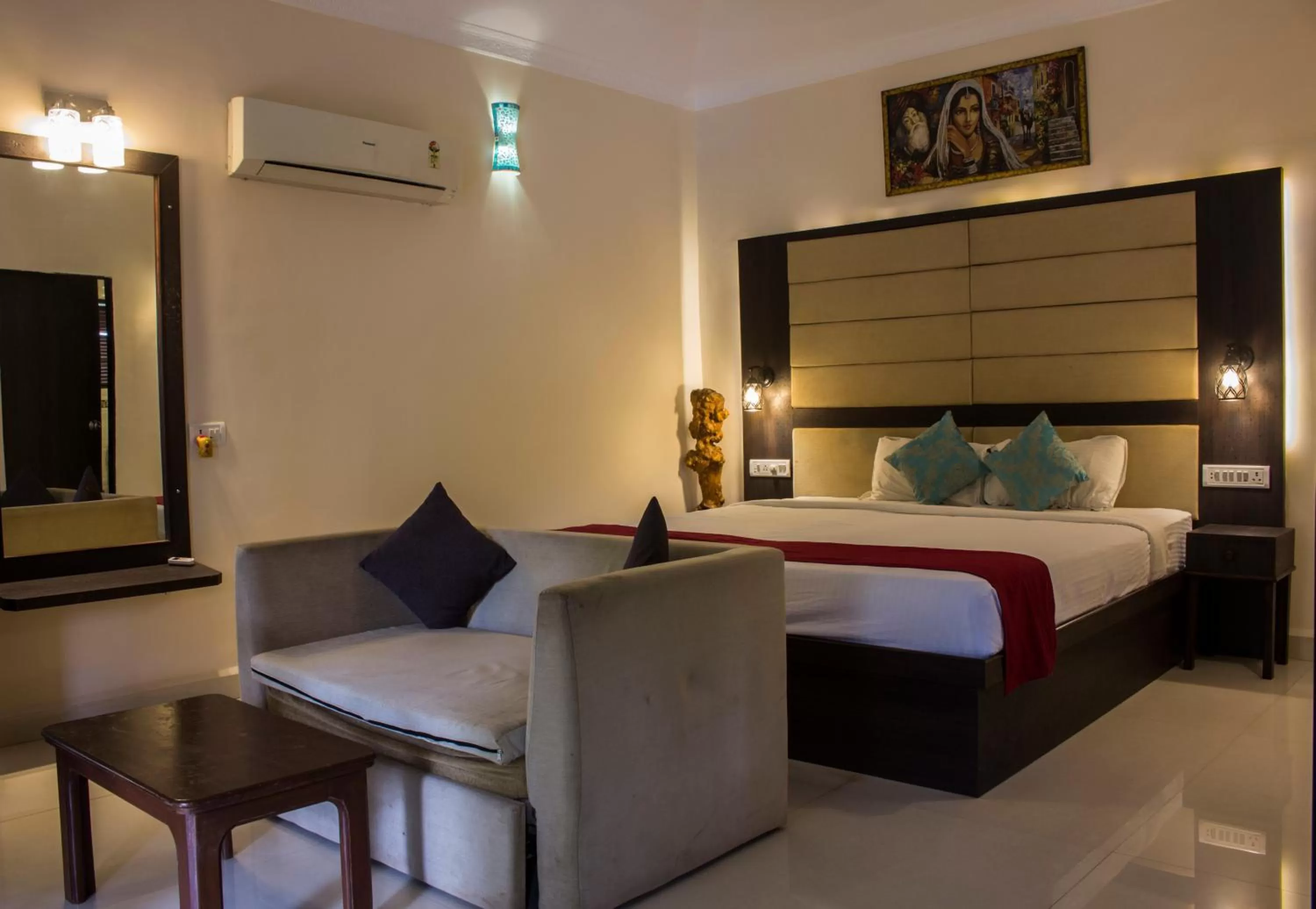 Bed in Shikara Beach Resort