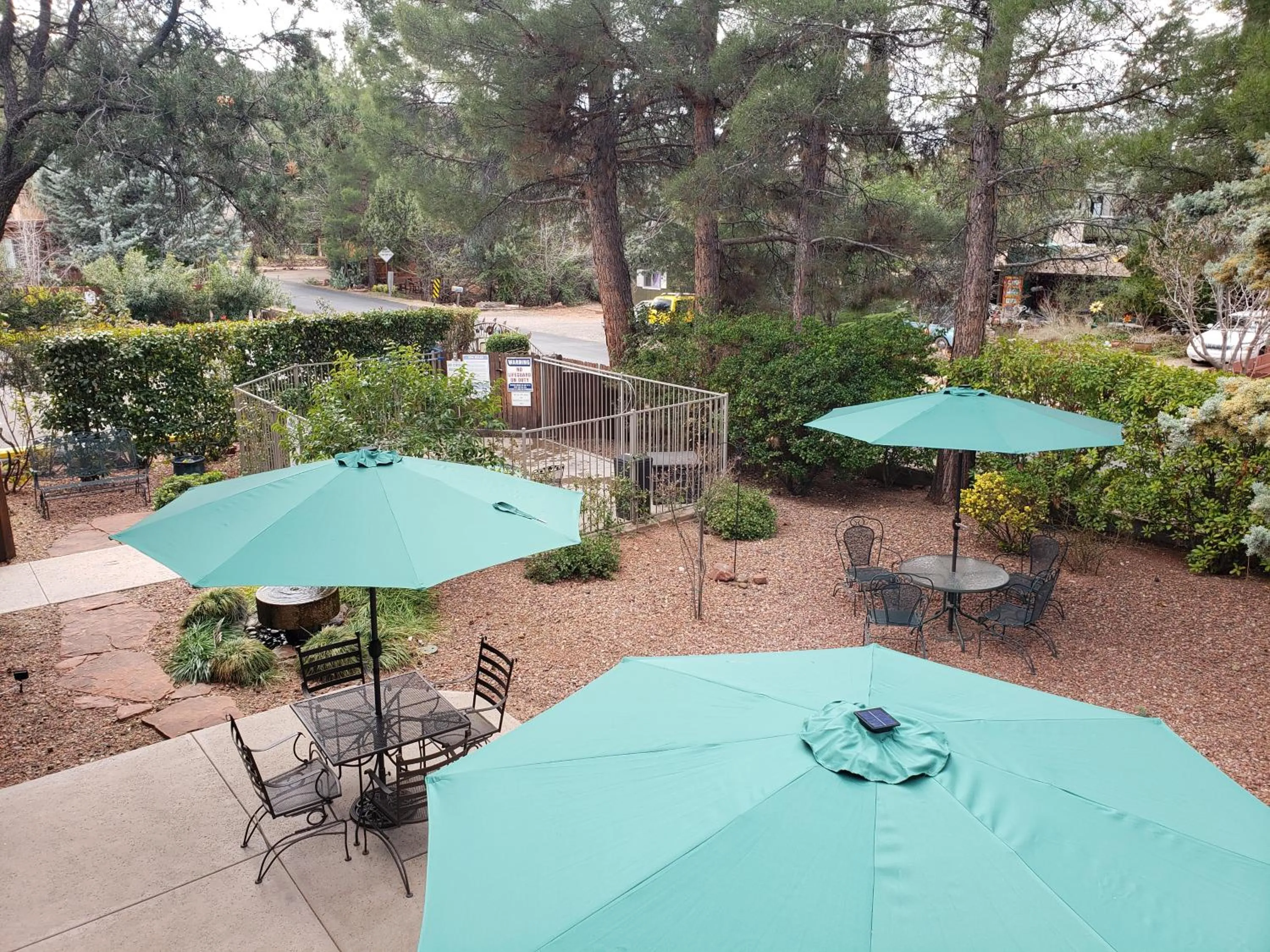 Inner courtyard view in Baby Quail Inn