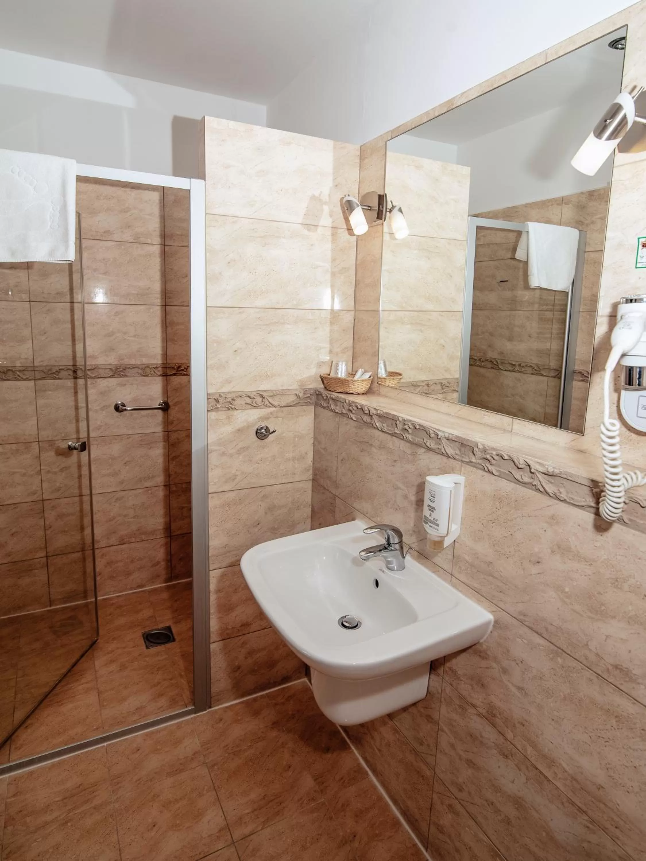 Shower in Hotel Zamek Gniew