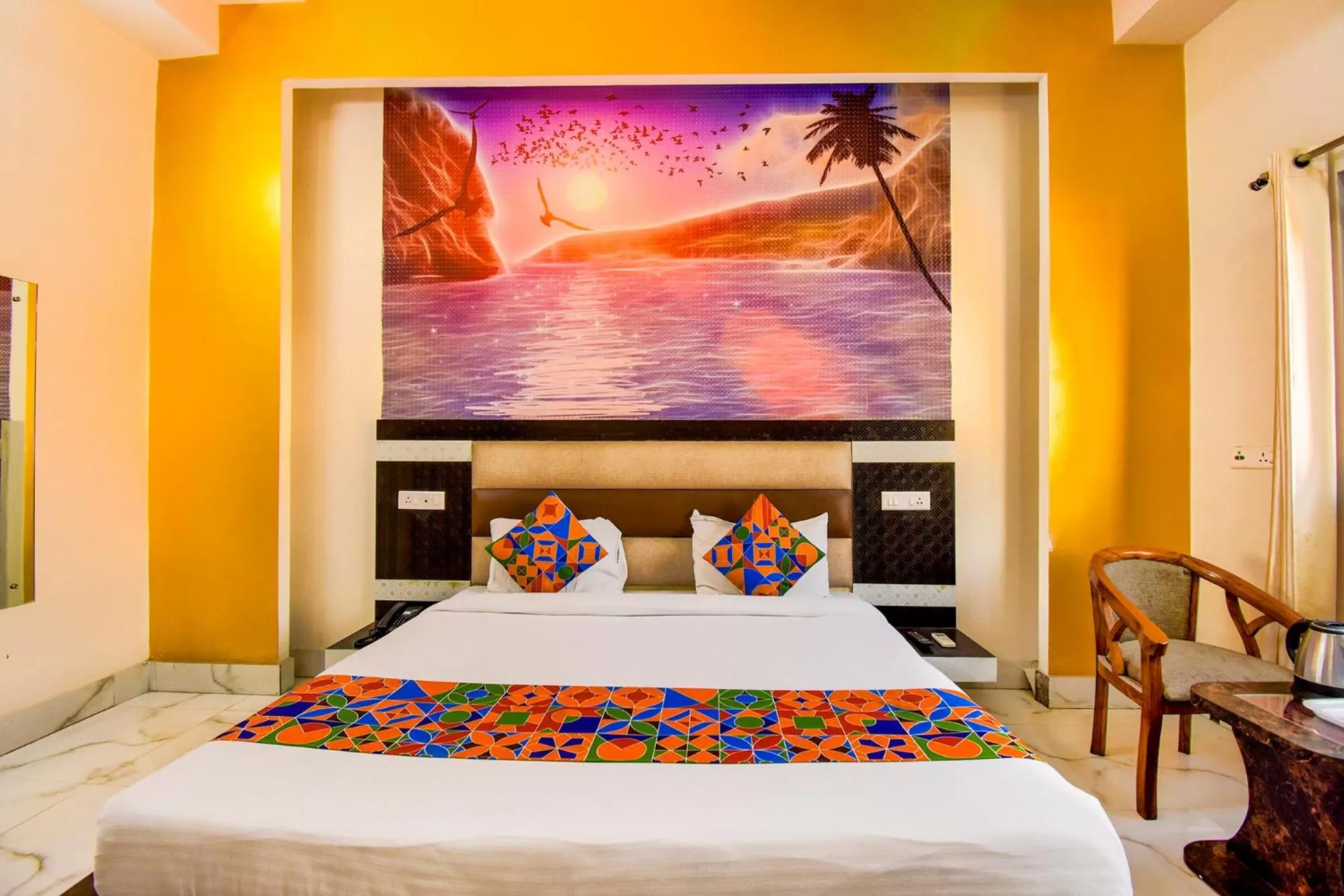 Bedroom, Bed in FabHotel Prime Sumanglam