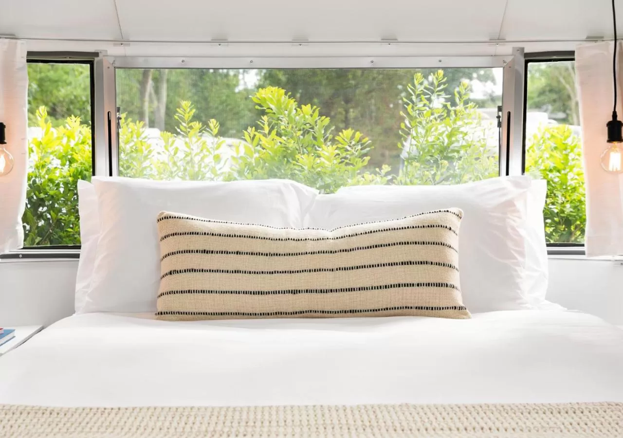 Bed in AutoCamp Cape Cod