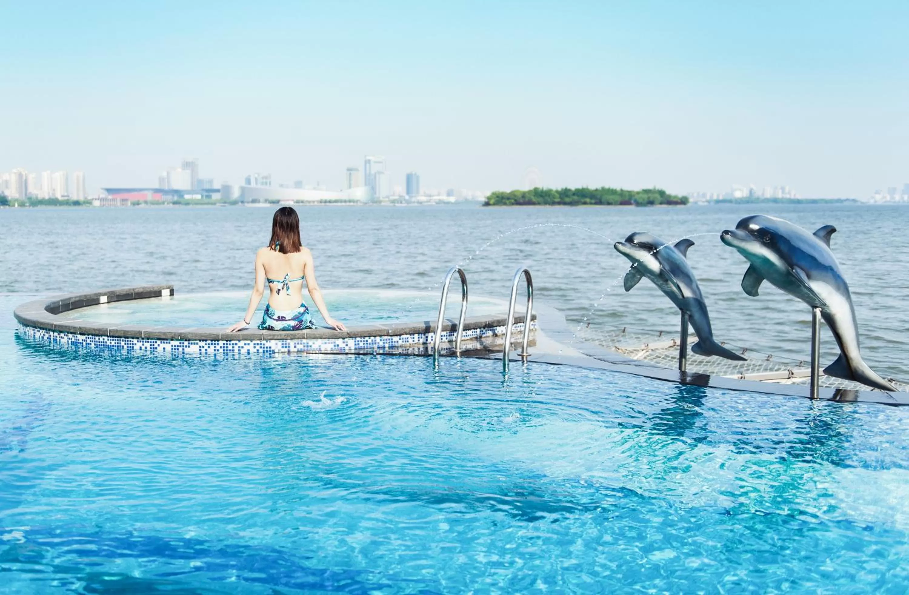 Swimming pool in Crowne Plaza Suzhou by IHG