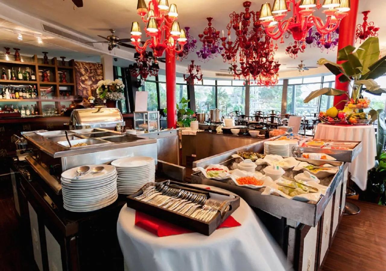 Buffet breakfast in IndoChine Resort and Villas