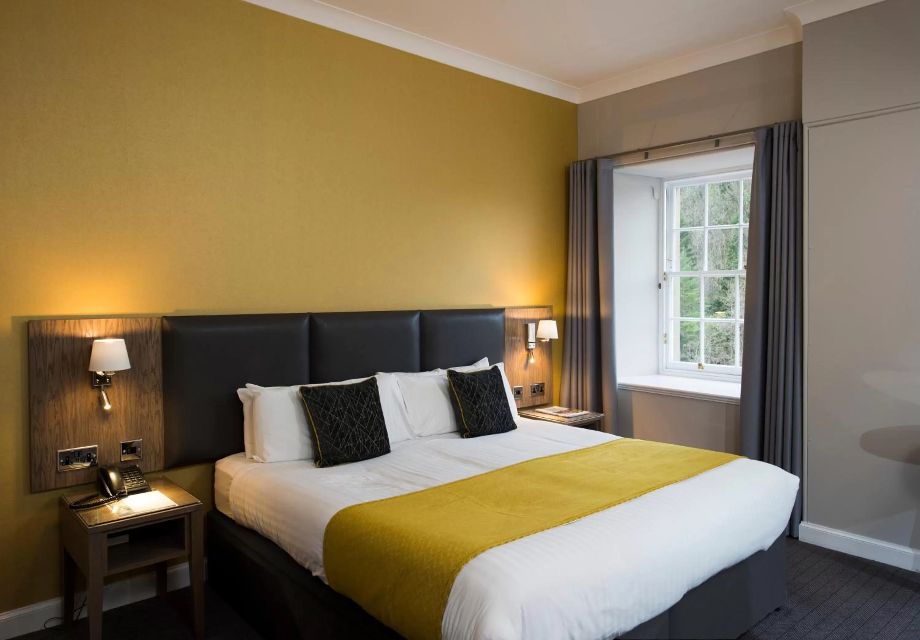 Bed in New Lanark Mill Hotel