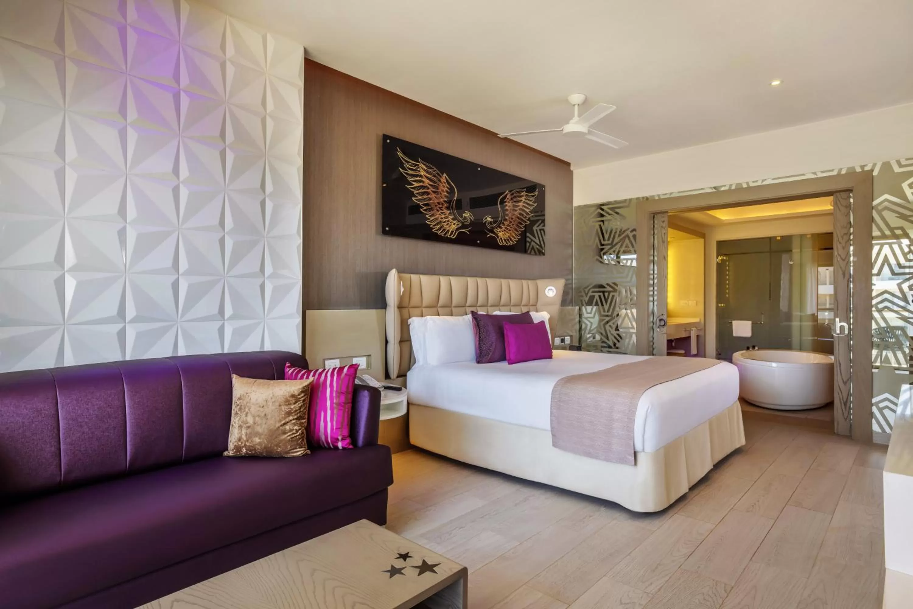 Bed in Planet Hollywood Cancun by Royalton, An Autograph Collection All-Inclusive Resort