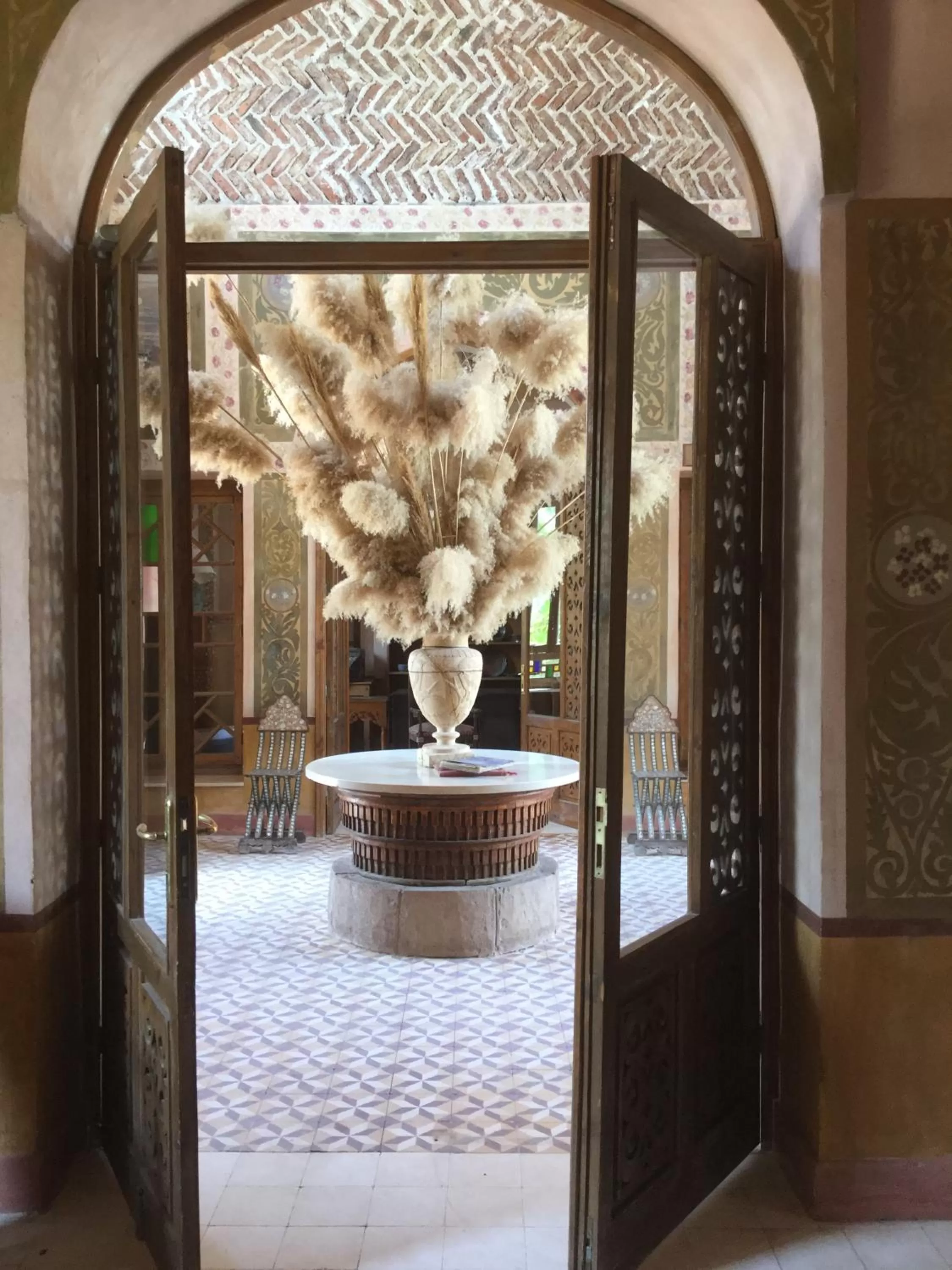 Decorative detail in Al Moudira Hotel