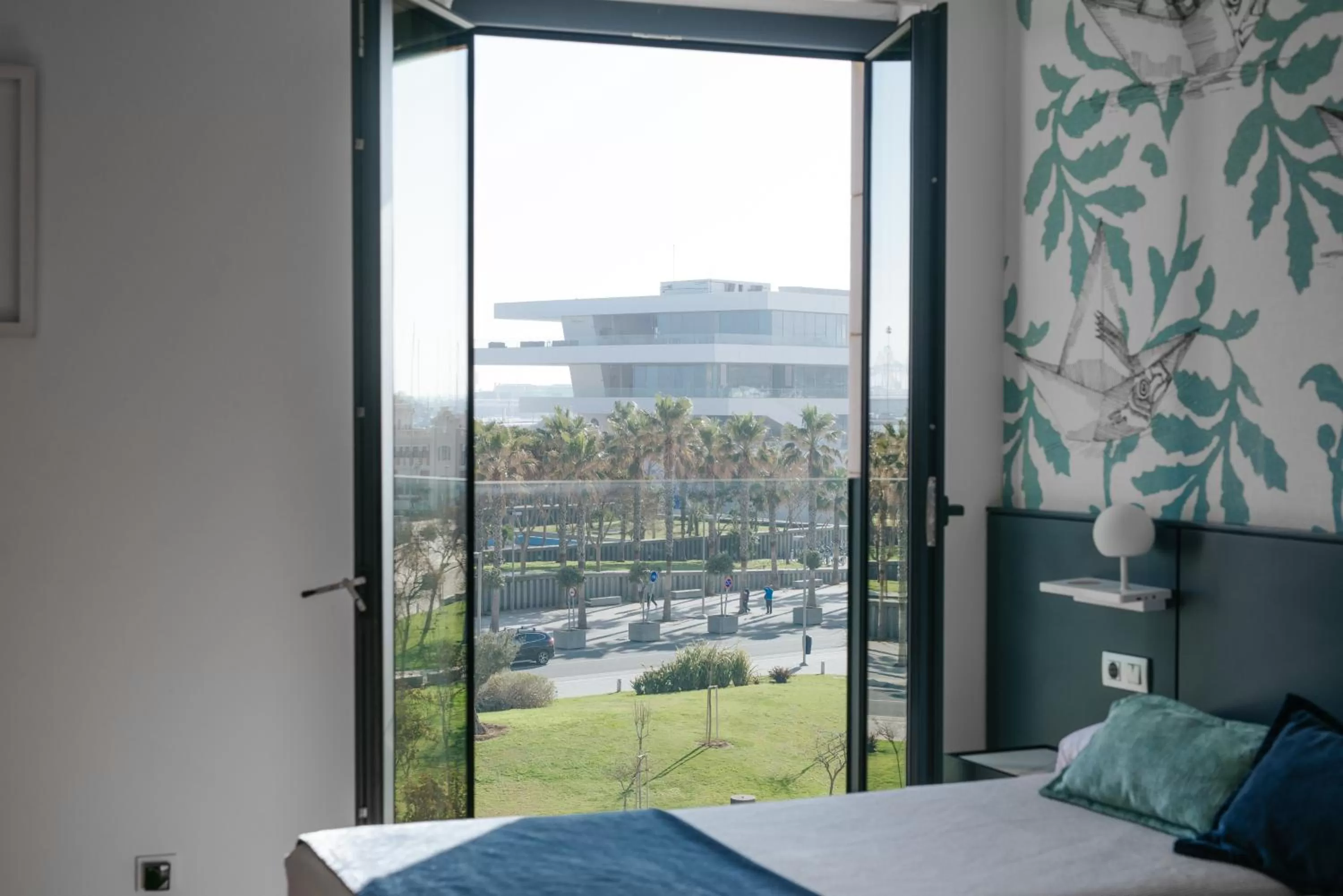 View (from property/room), Bed in Hotel Neptuno Playa & Spa