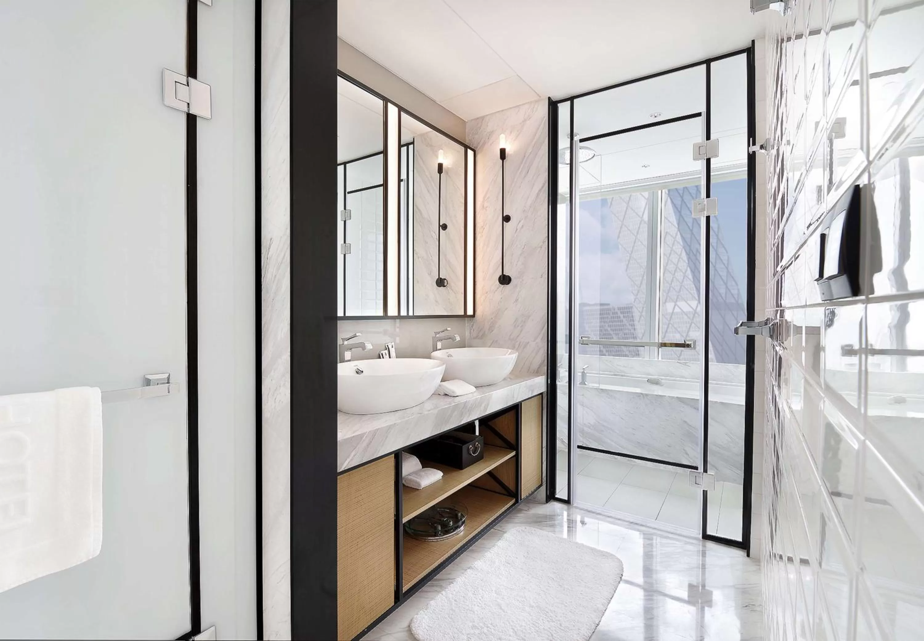 Bathroom, Bed in JEN Beijing by Shangri-La