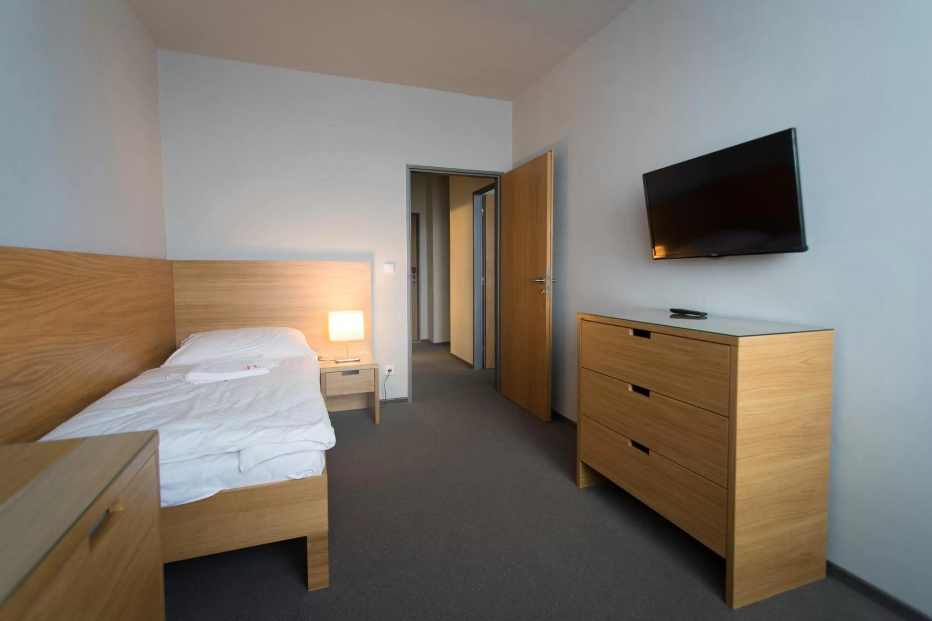 Photo of the whole room, Bed in Hotel Atom Třebíč