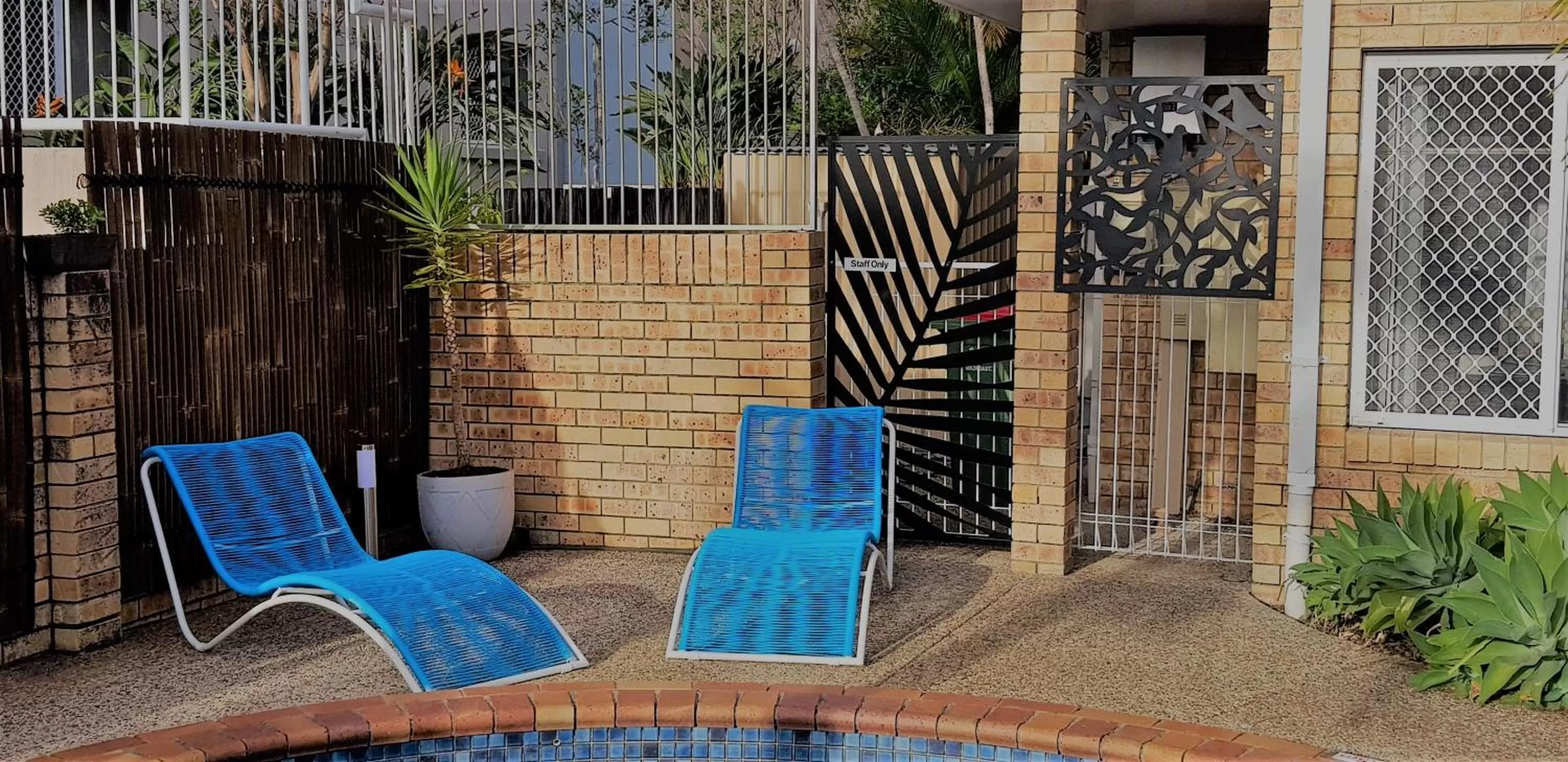 Pool view in Limassol Motel