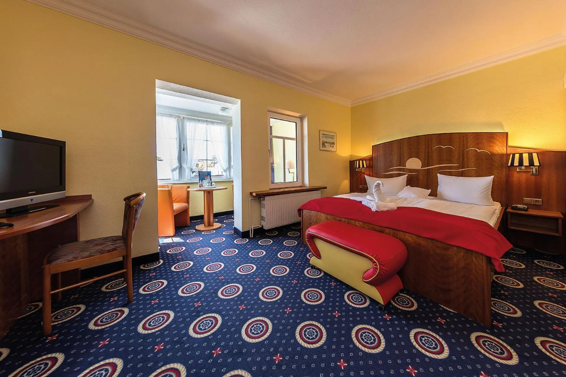 Bed in Hotel Deutsche Flagge