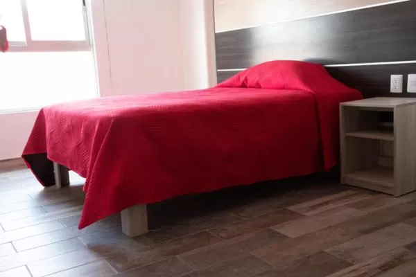 Bed in Hotel Urban Cholula