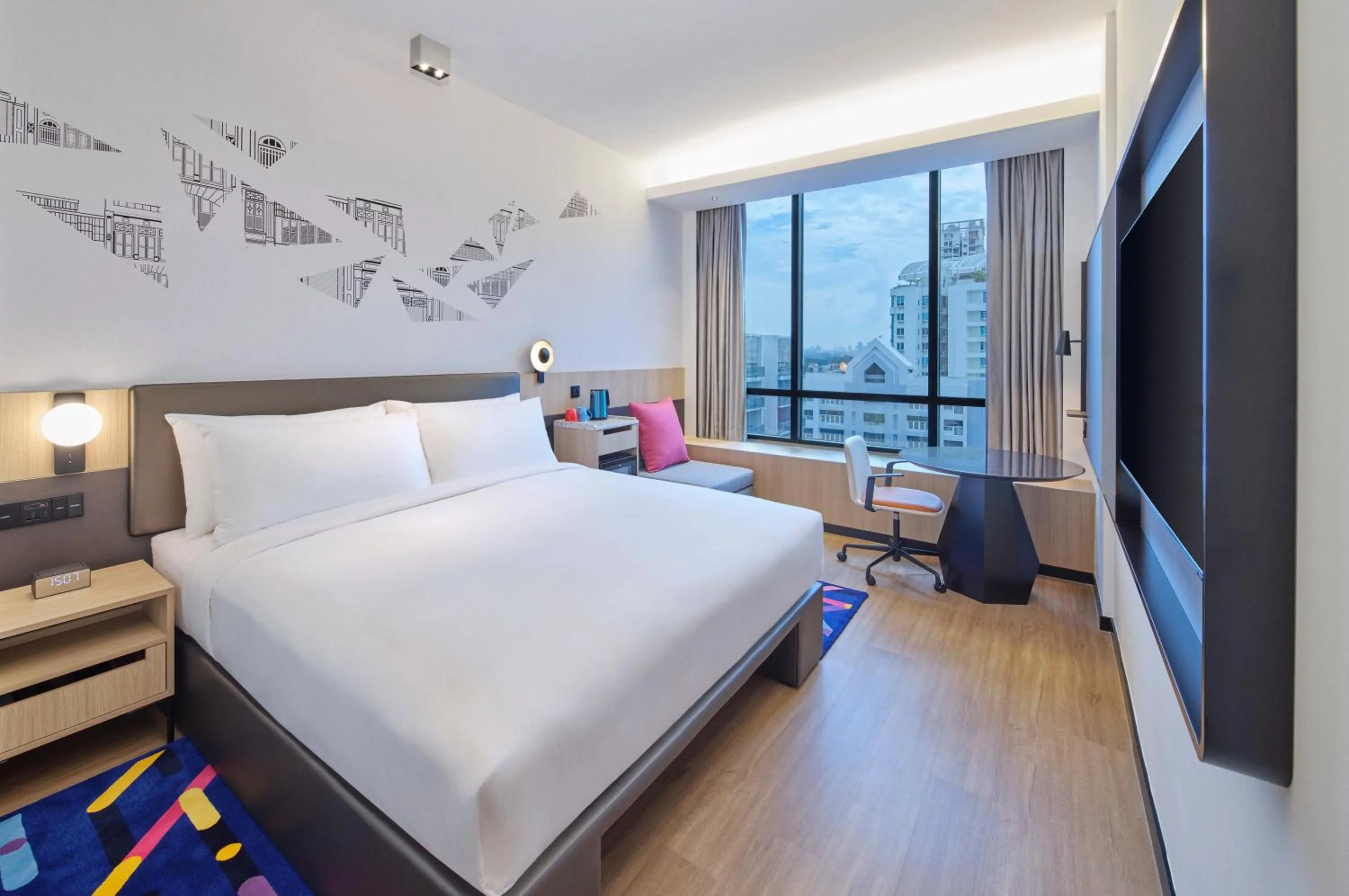 Bed in Aloft Singapore Novena