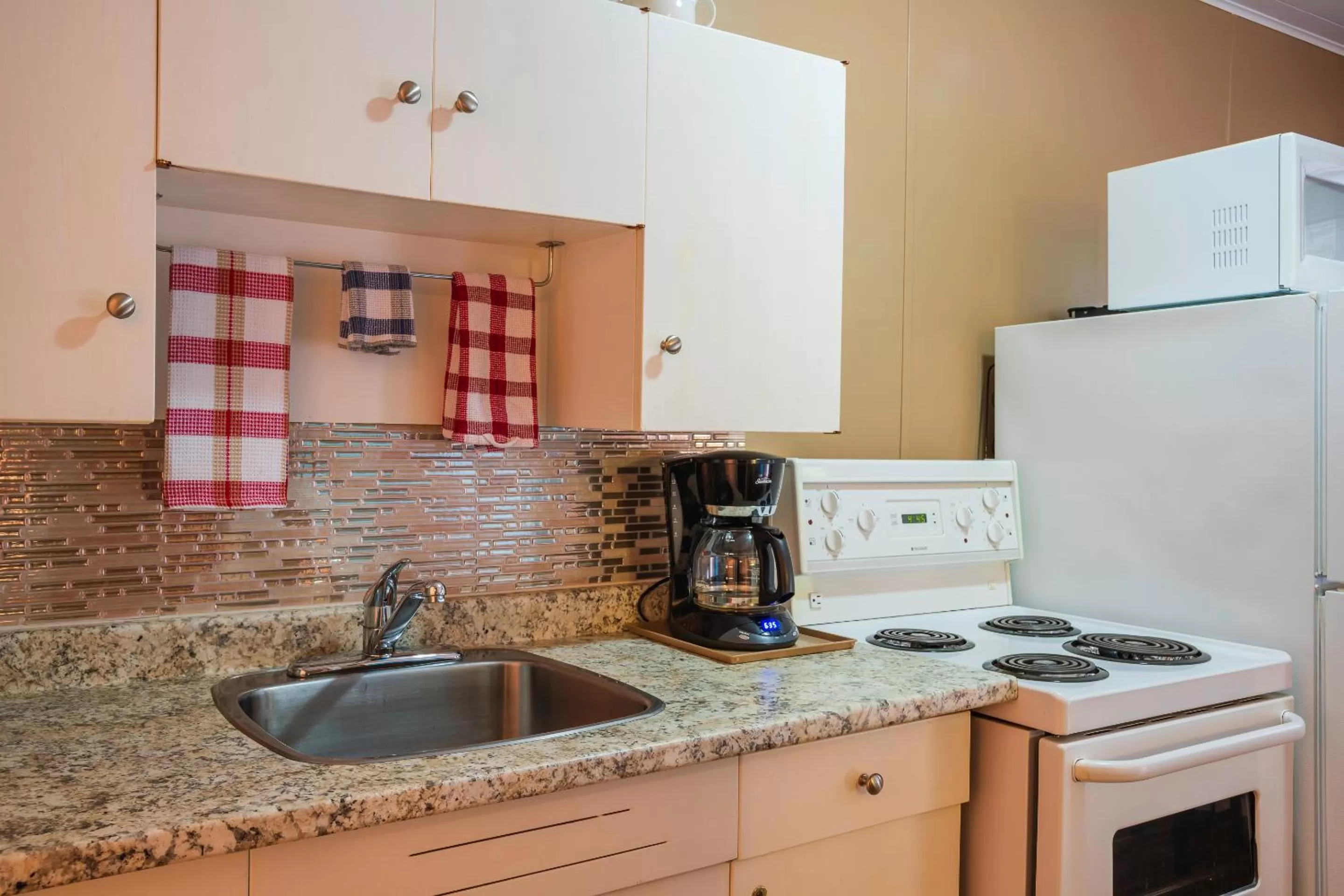 Kitchen or kitchenette in Lakeview Motel