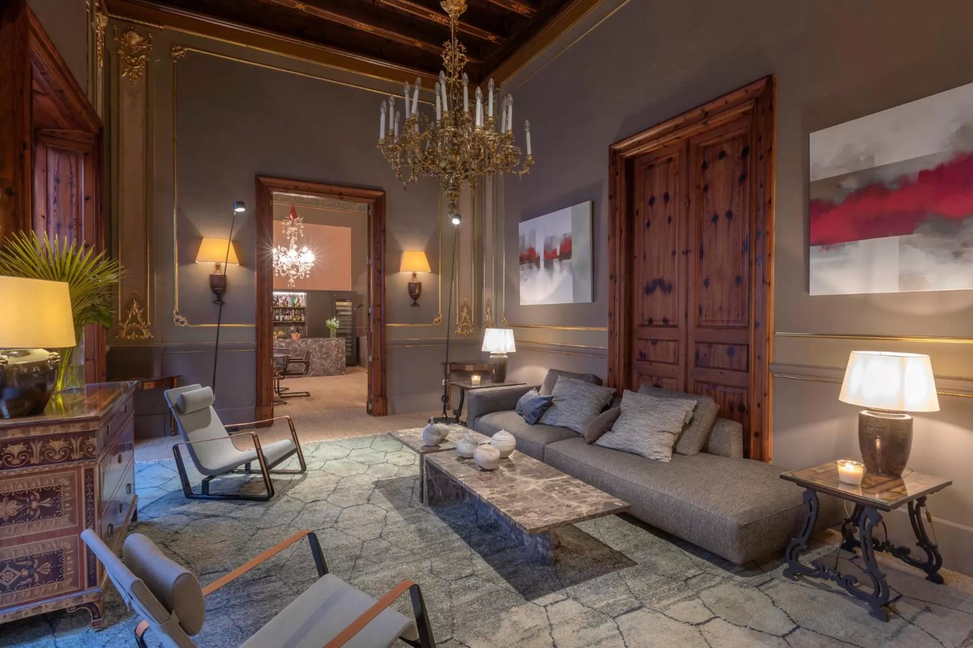 Communal lounge/ TV room in Can Cera Hotel