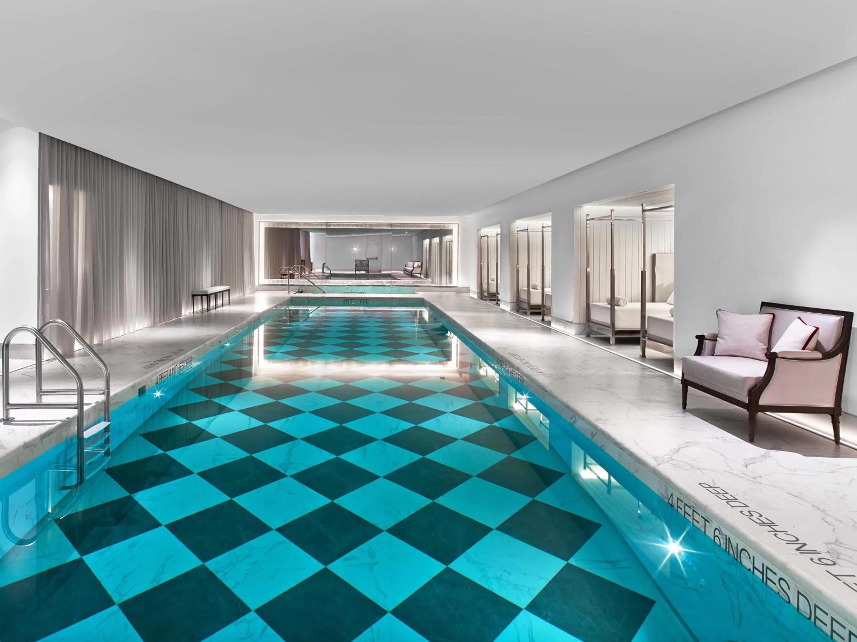 Swimming pool in Baccarat Hotel and Residences New York