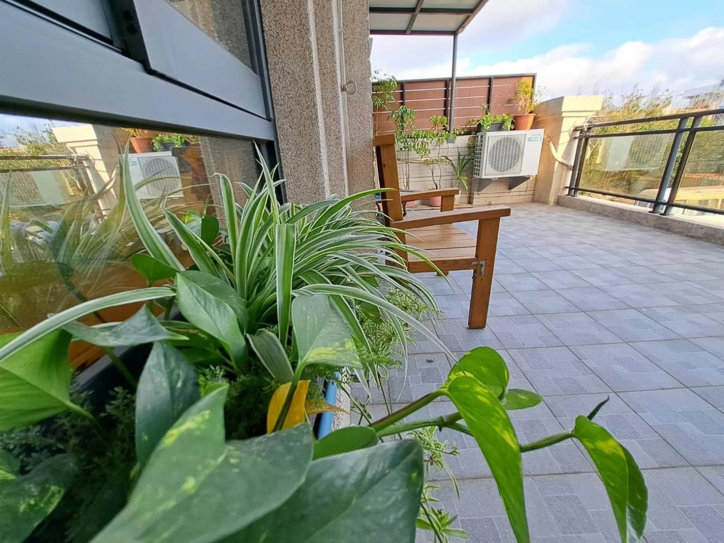 Balcony/Terrace in Have FUN villa -KTV BBQ Mahjong