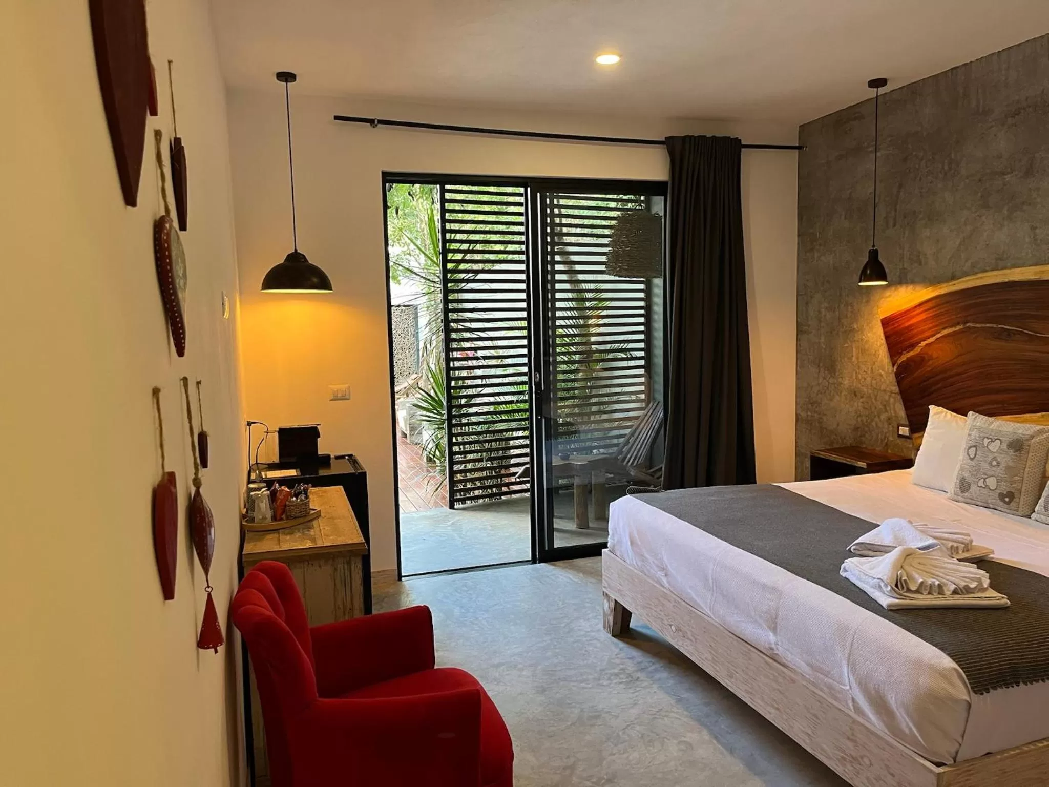 View (from property/room), Bed in Little Gem Hotel Tulum La Veleta