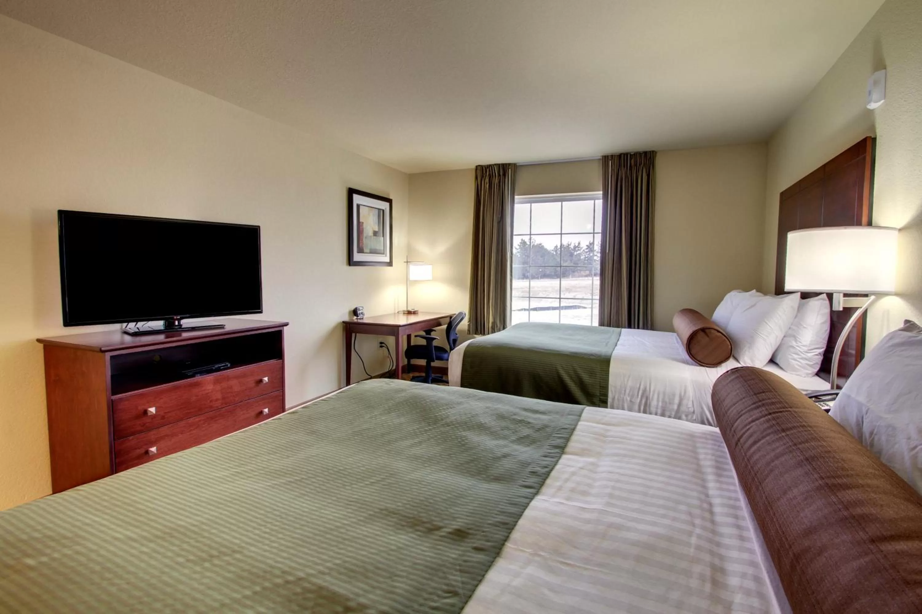 TV and multimedia in Cobblestone Inn & Suites Steele