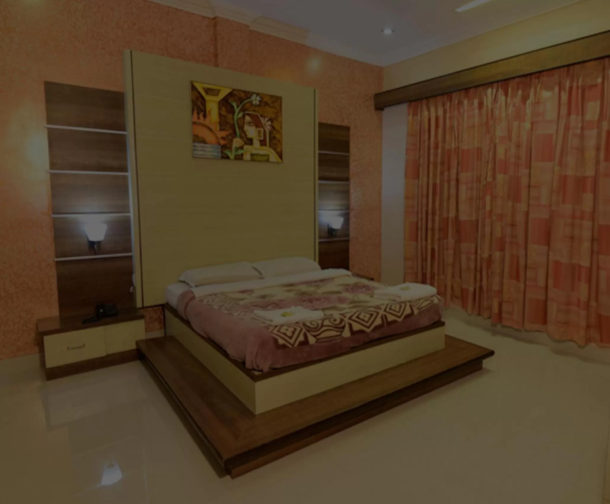 Bed in Hotel Ashlesh Manipal