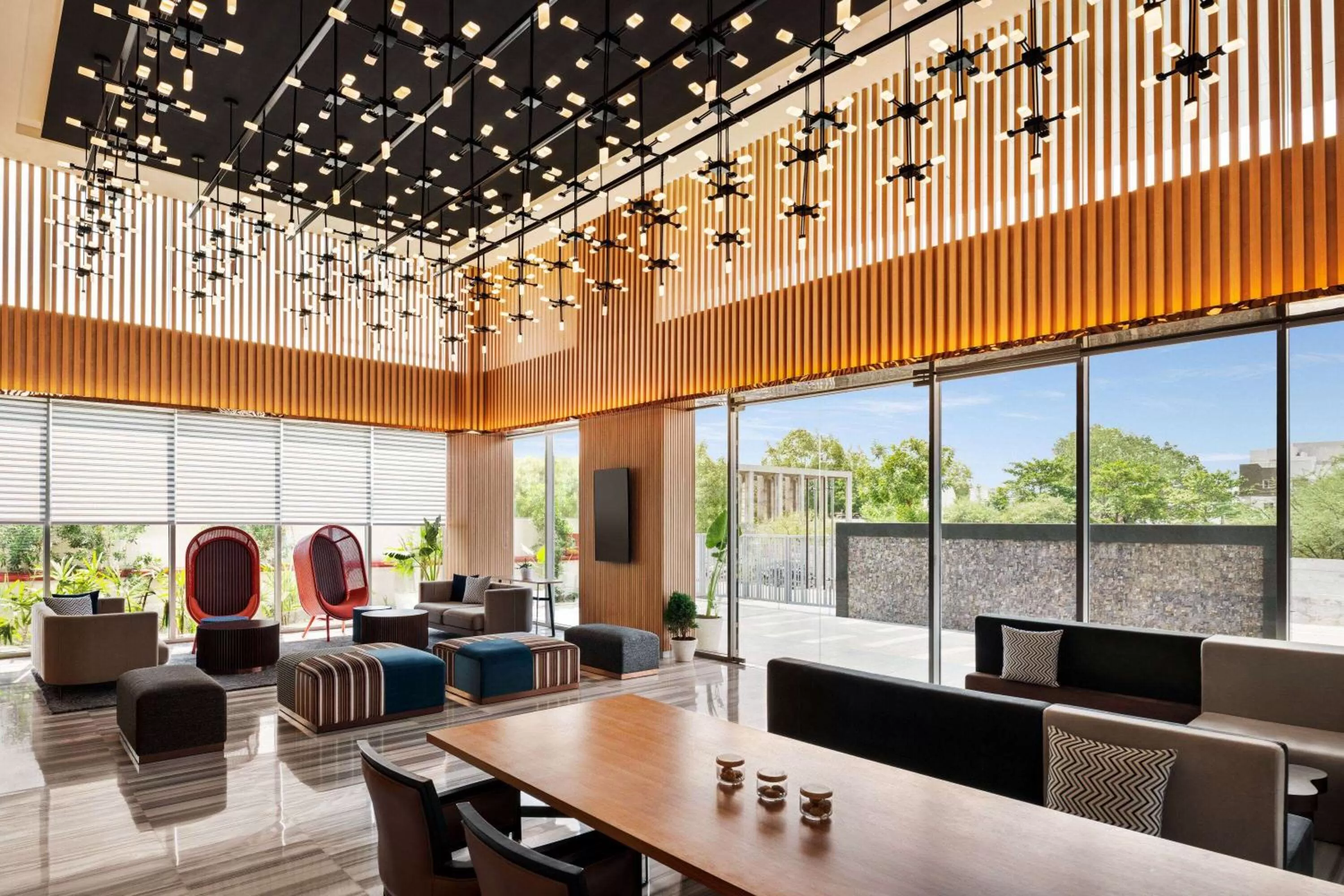 Lobby or reception in Ramada Encore by Wyndham Indore Nipania