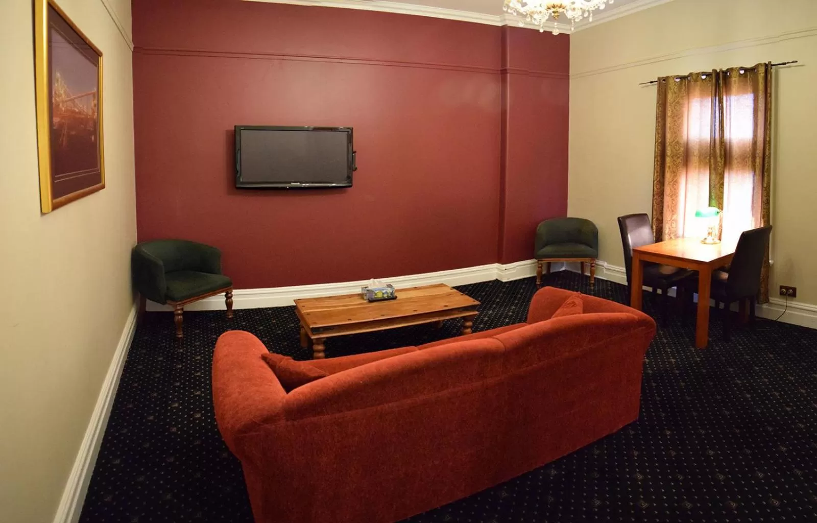Living room in The Palace Hotel Kalgoorlie