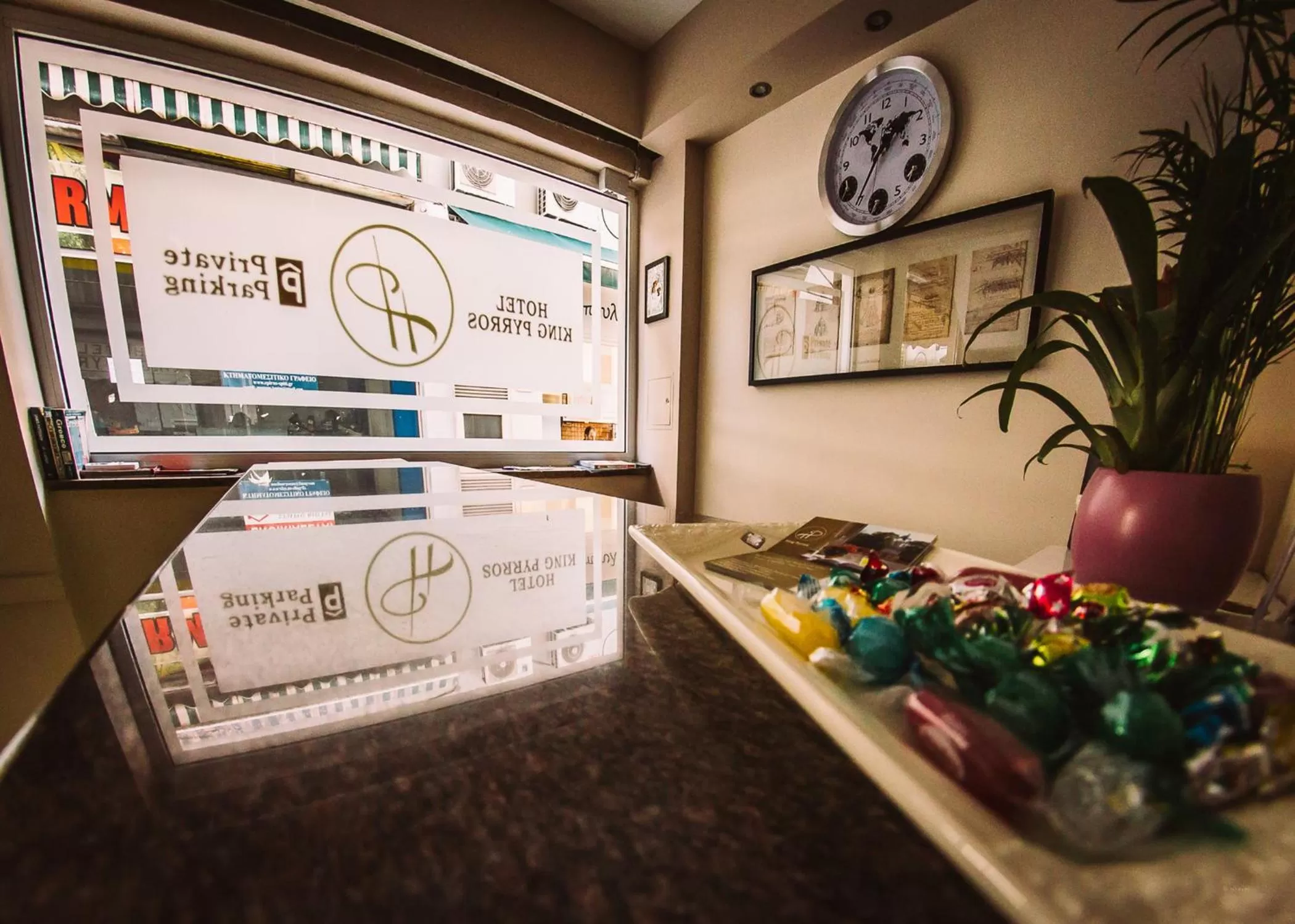 Lobby or reception in Hotel King Pyrros