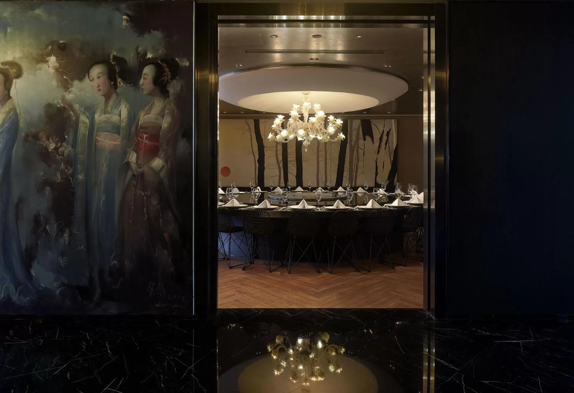 Decorative detail in Hotel Éclat Beijing