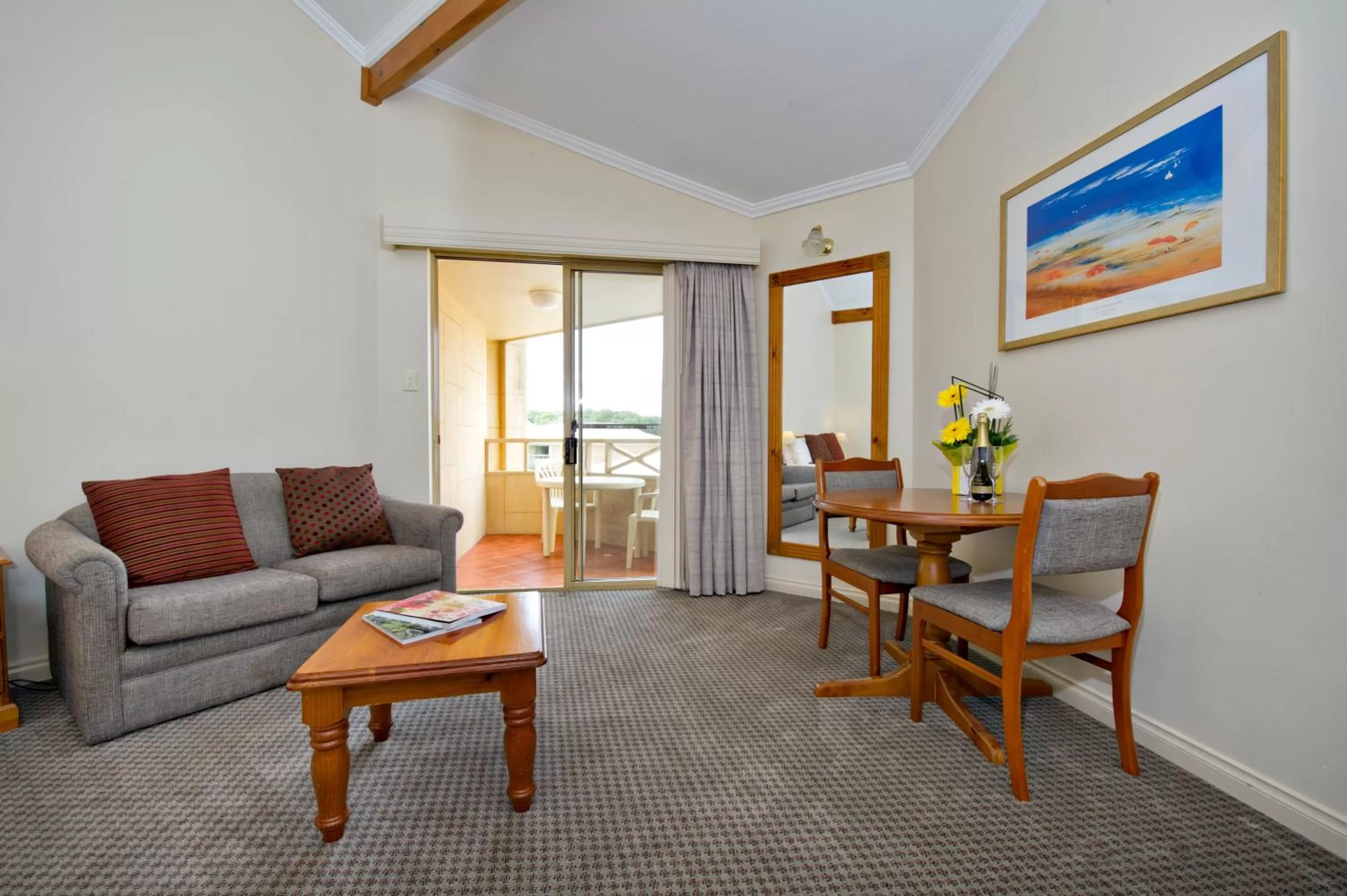 Seating area in Abbey Beach Resort