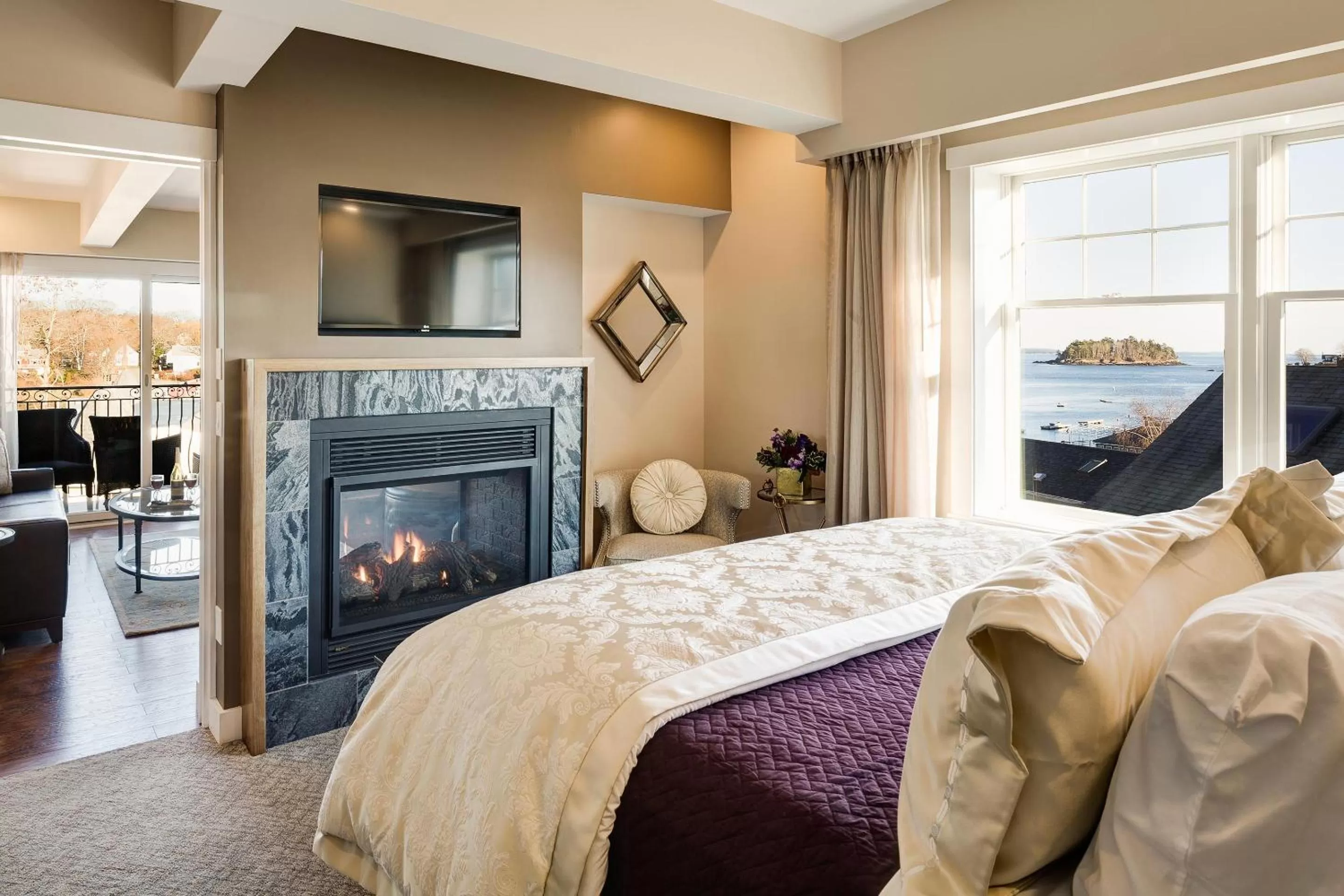 Sea view, Bed in 16 Bay View