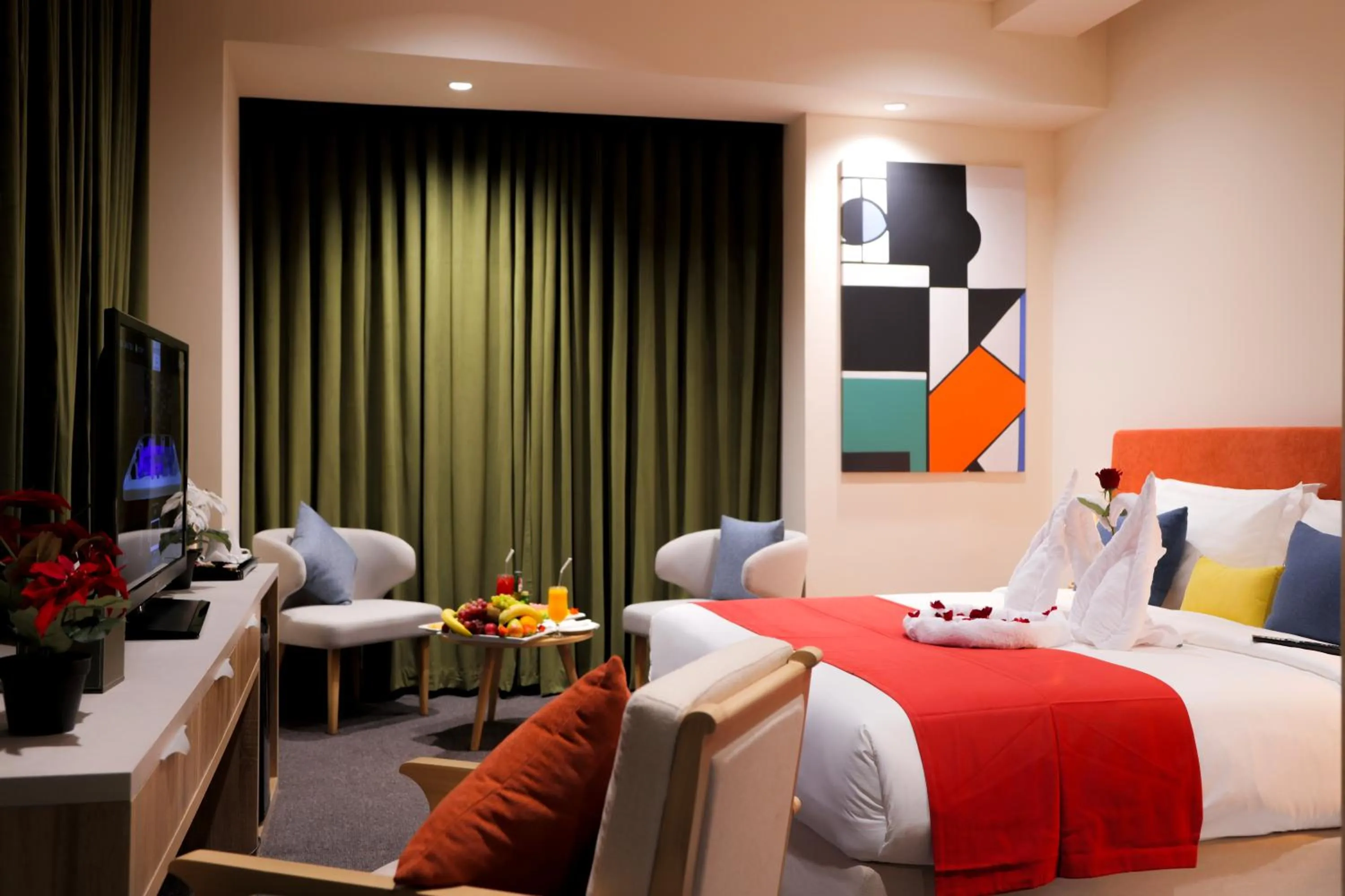 Guests, Bed in Novotel Suites Riyadh Centre