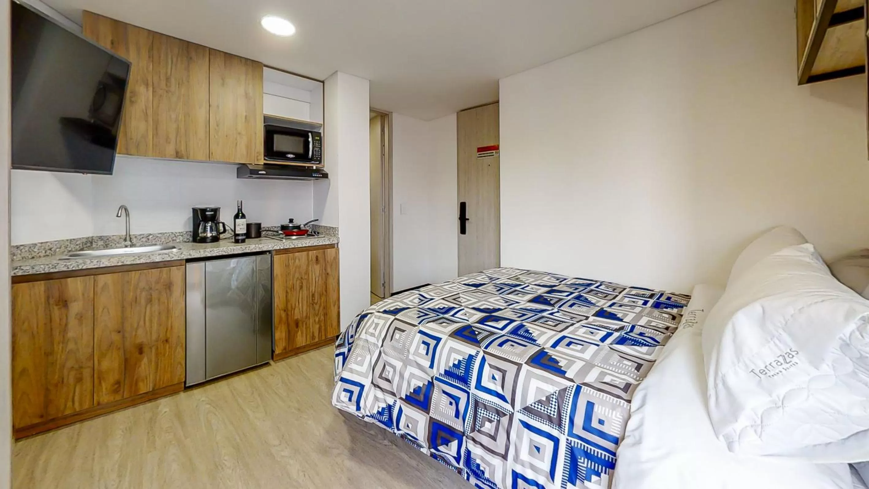 Kitchen or kitchenette, Bed in Terrazas