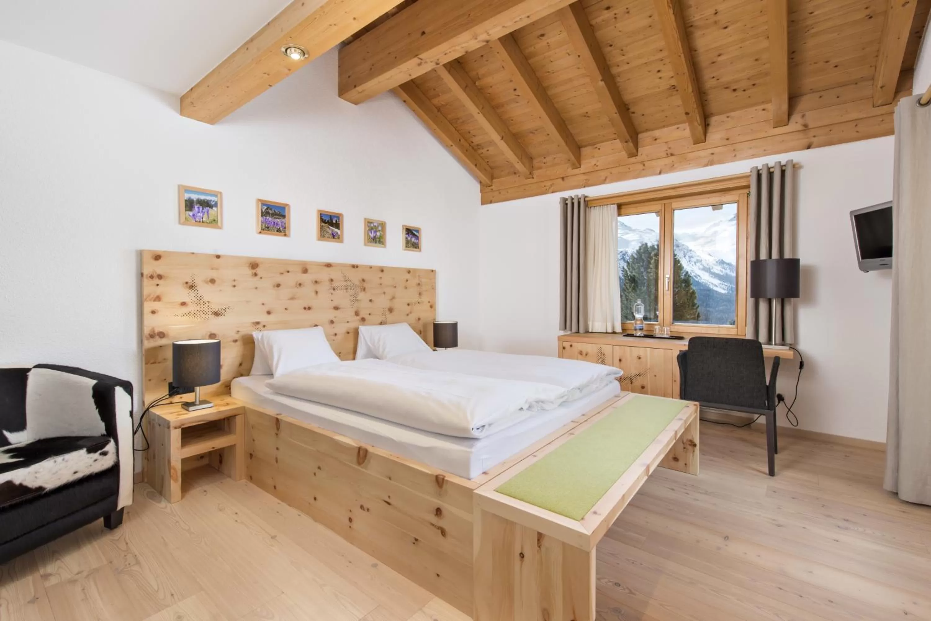 Bed in Berghotel Randolins