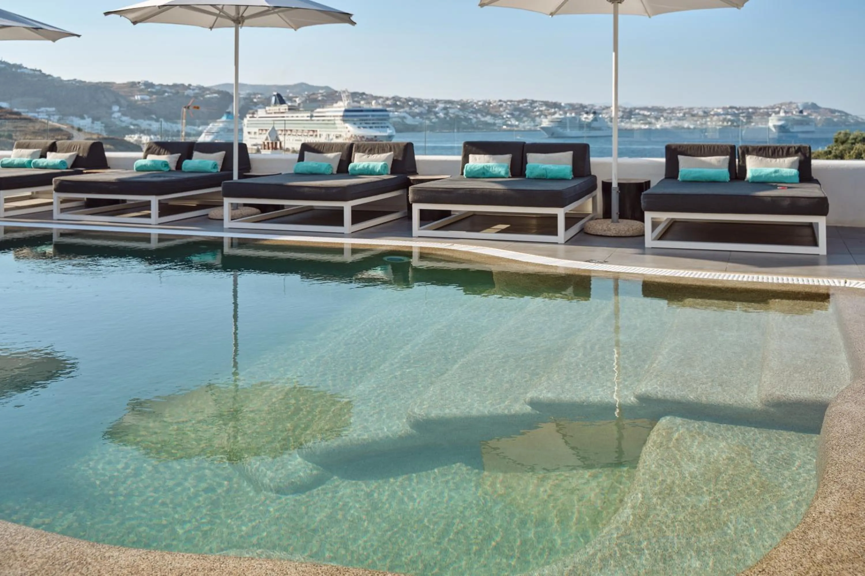 Swimming pool in Mykonos Princess Hotel