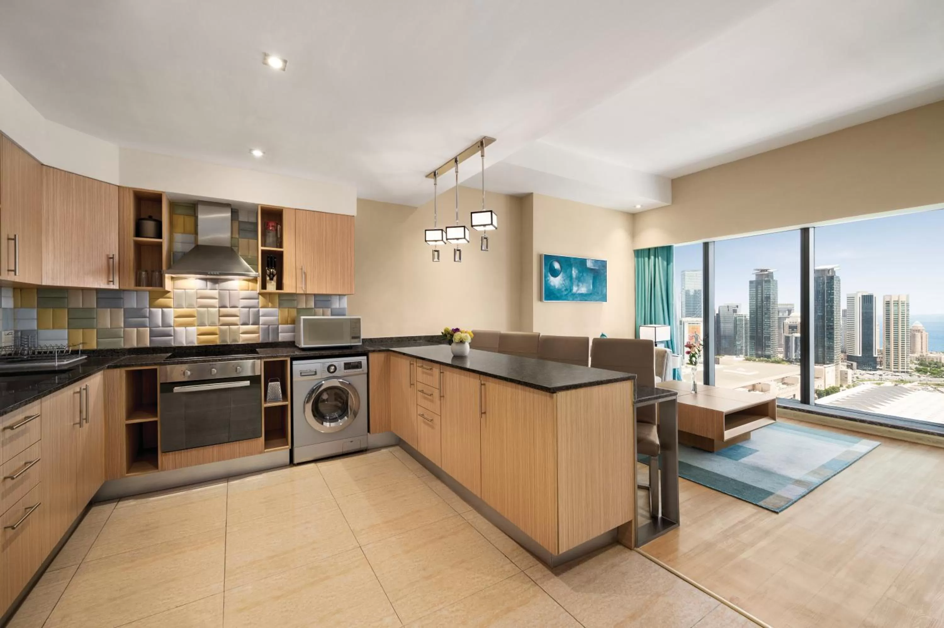 Kitchen or kitchenette in Wyndham Doha West Bay